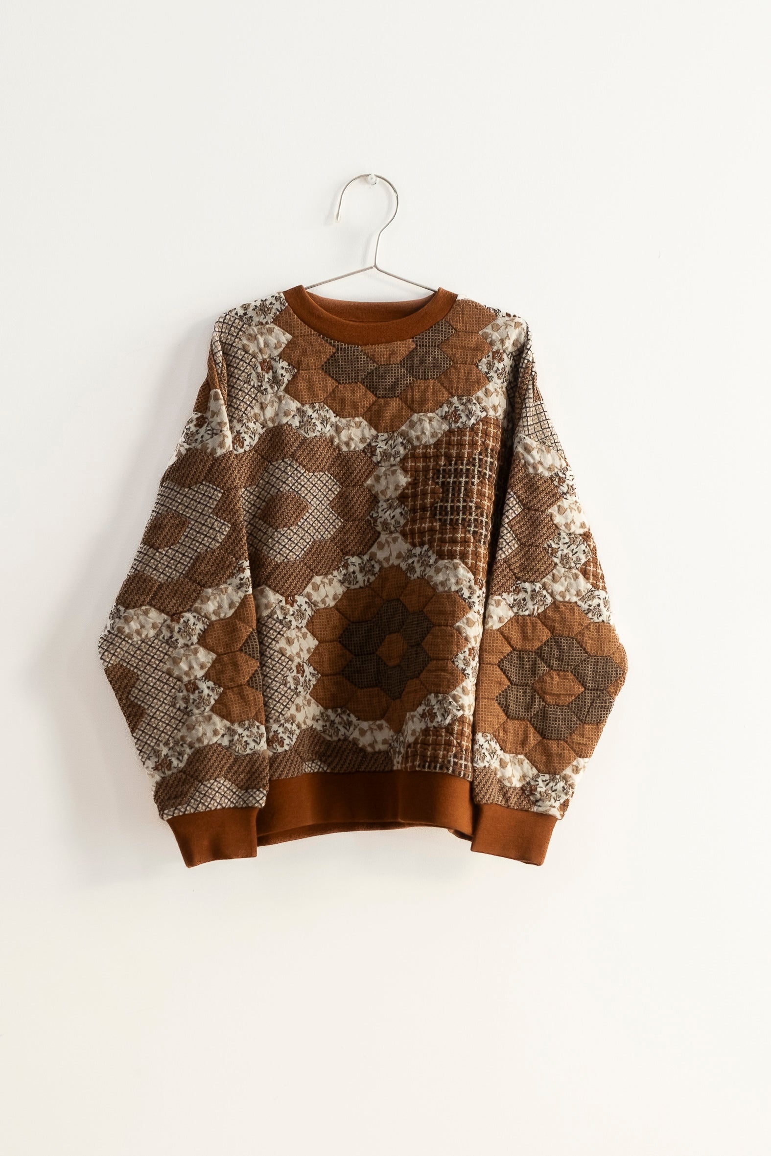 FISH&KIDS] PATCHWORK SWEATER WITH COLLAR