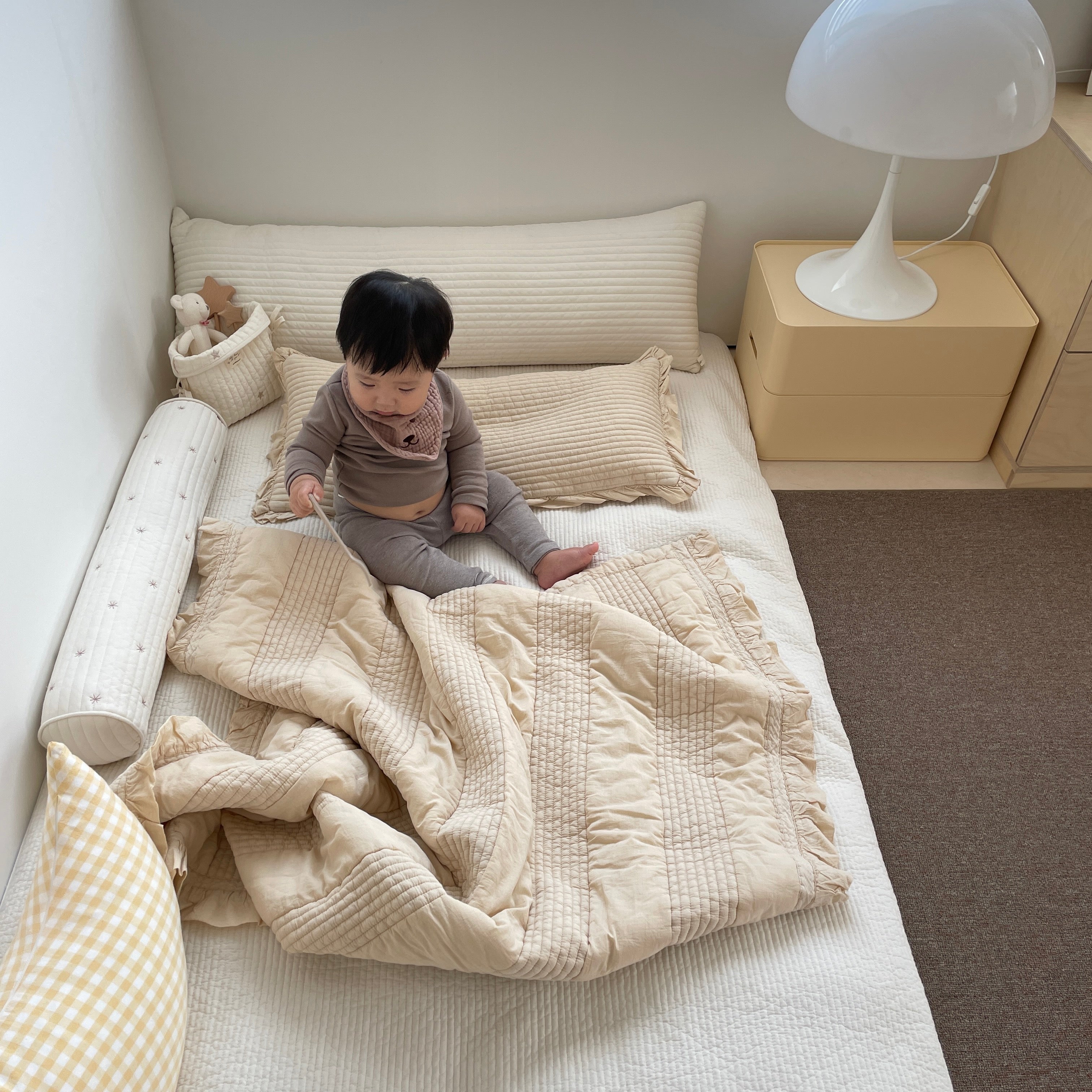 [ALL FOR HOME] Pudding Kids Blanket_ivory,butter cream,beige