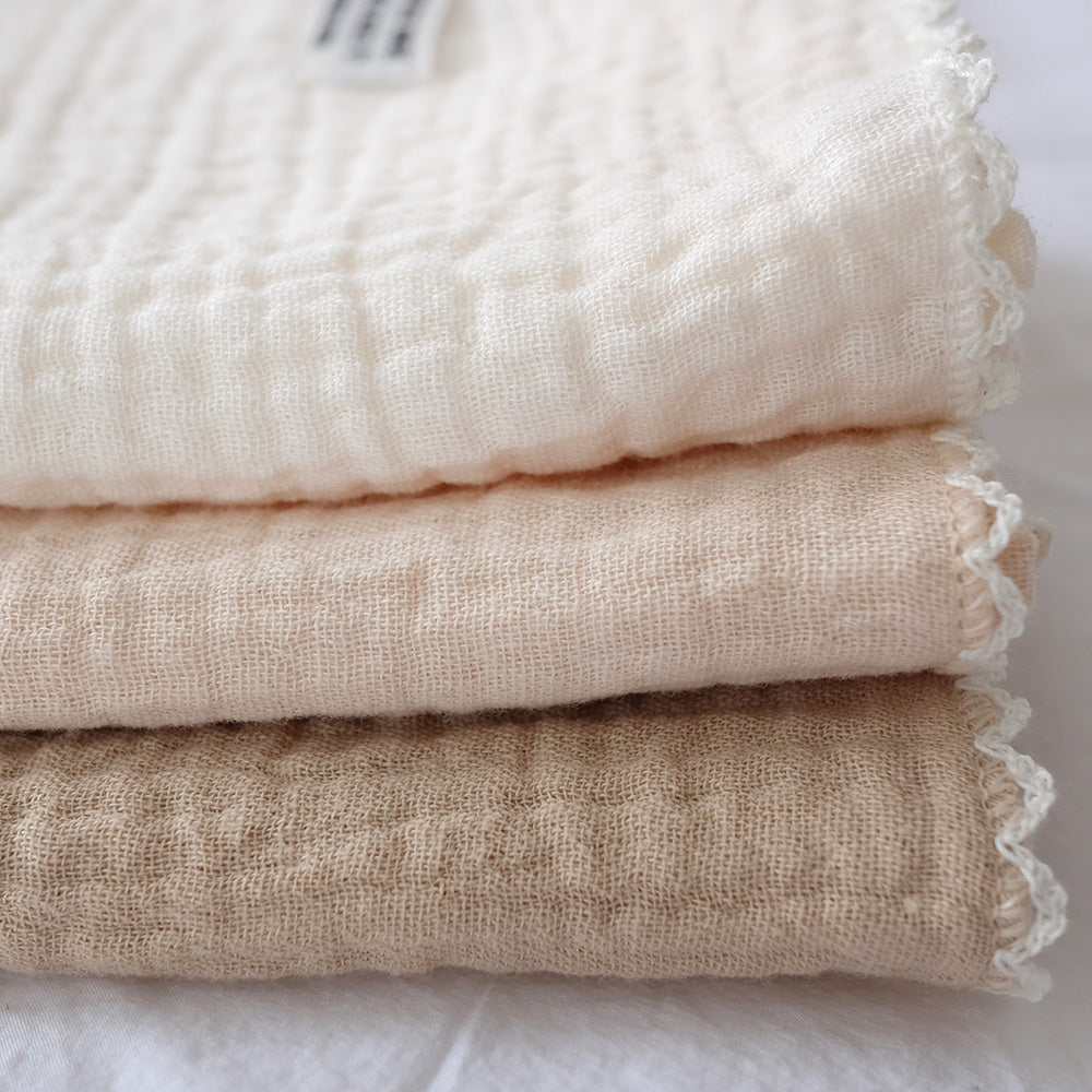 [merrybonbon]Baby gauze pure cotton handkerchief_cream/beige/mocha