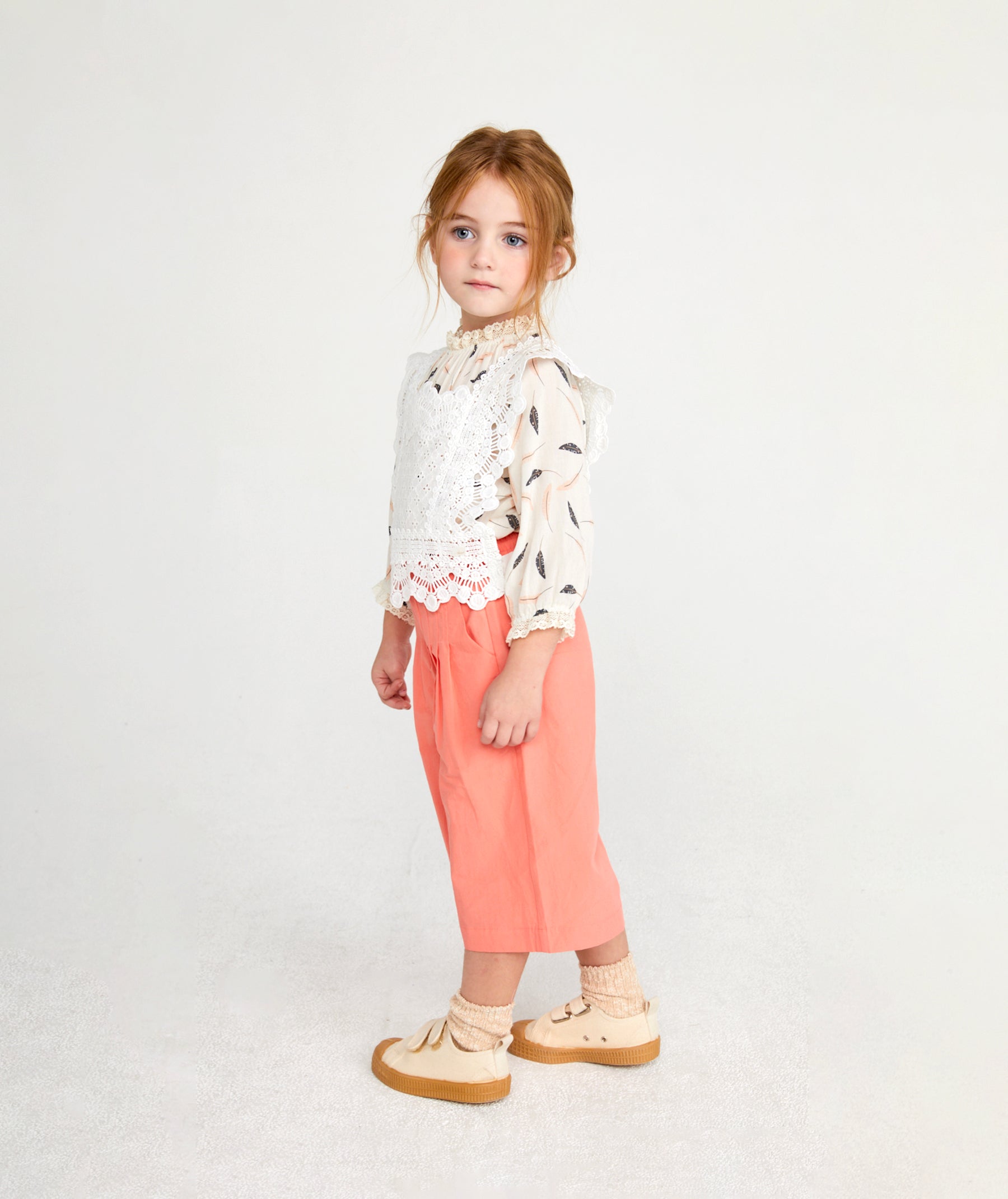 [Choco.el] Plume Print Blouse_Ivory