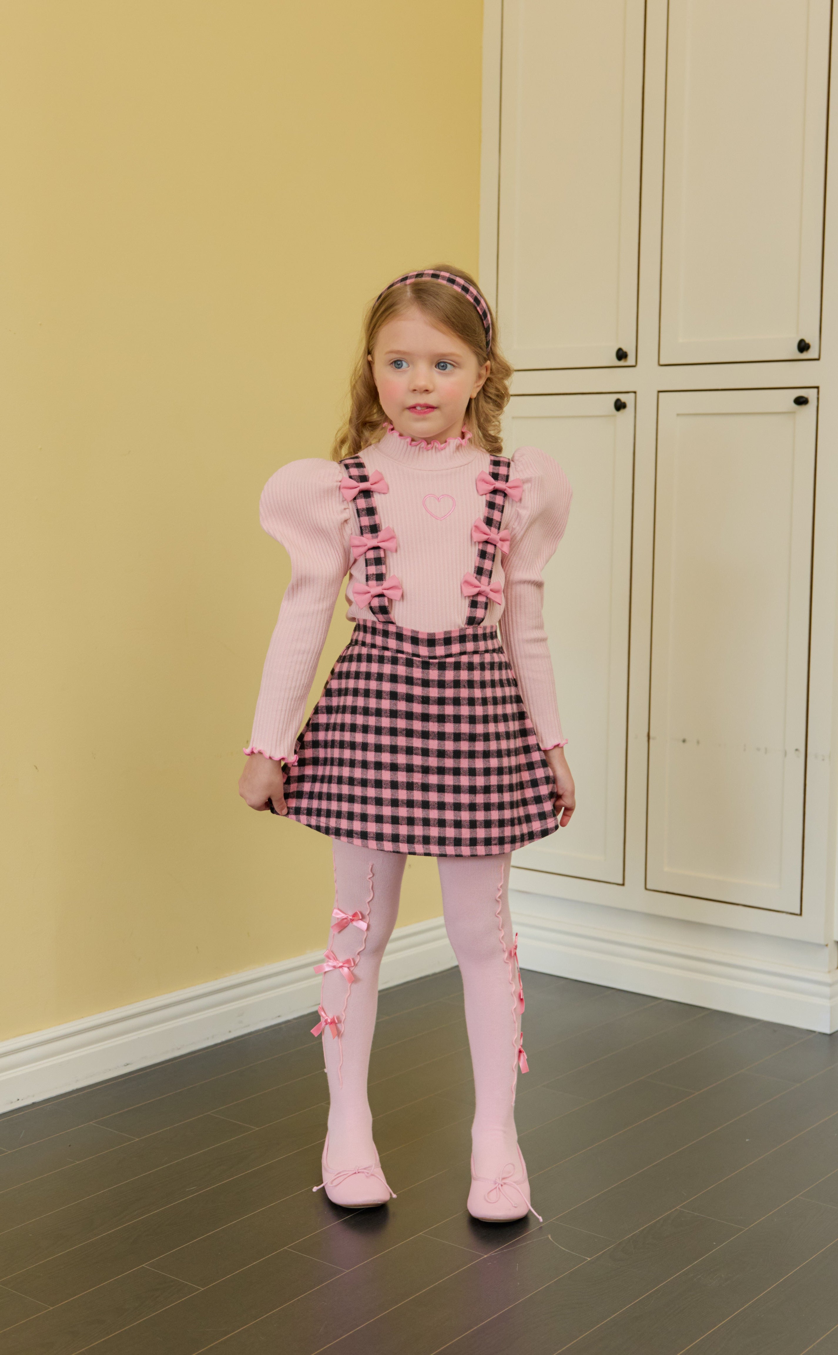 [ALITTLE] Ribbon skirt pants_Pink