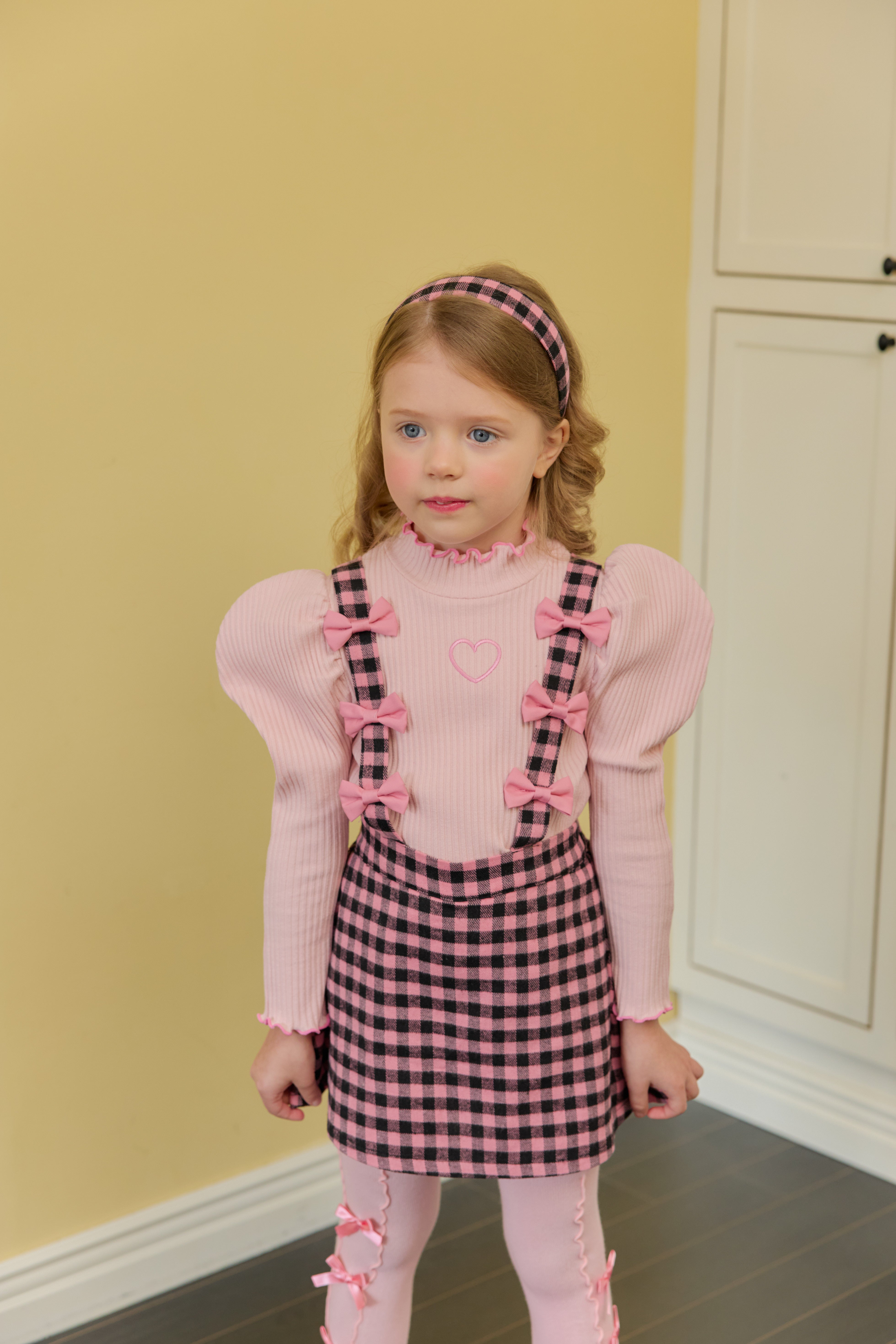 [ALITTLE] heart puff pola T_Pink