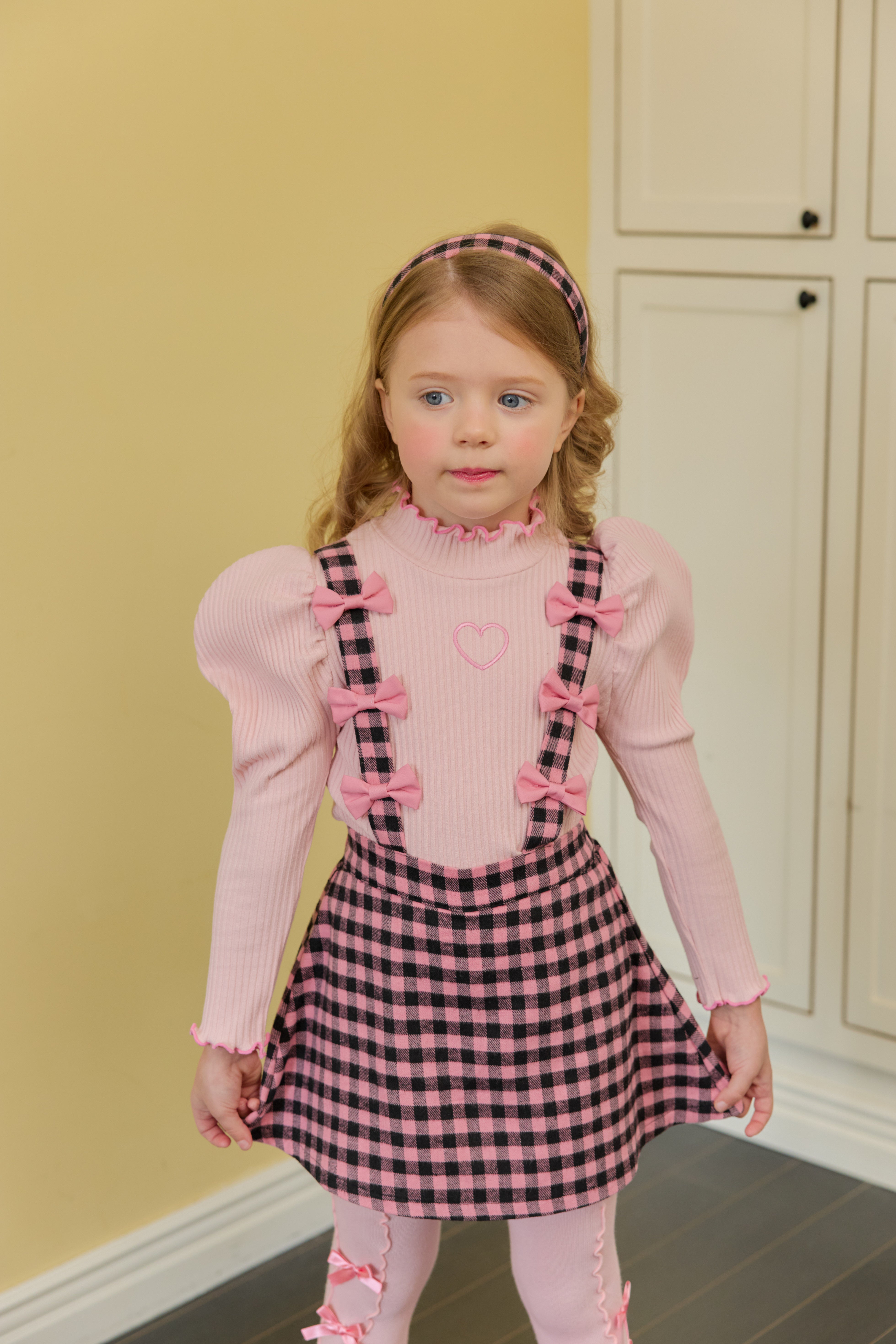 [ALITTLE] heart puff pola T_Pink