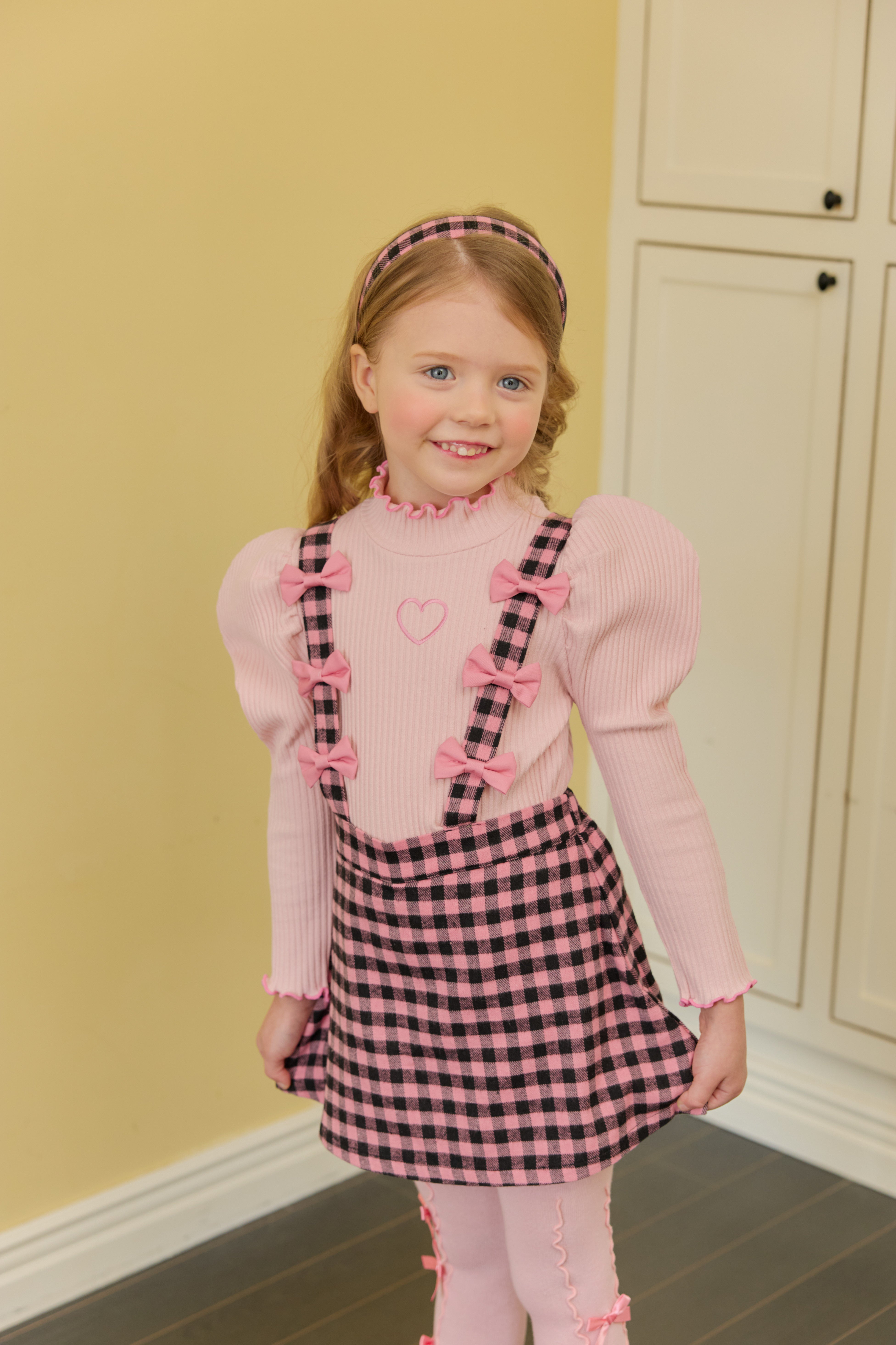 [ALITTLE] heart puff pola T_Pink