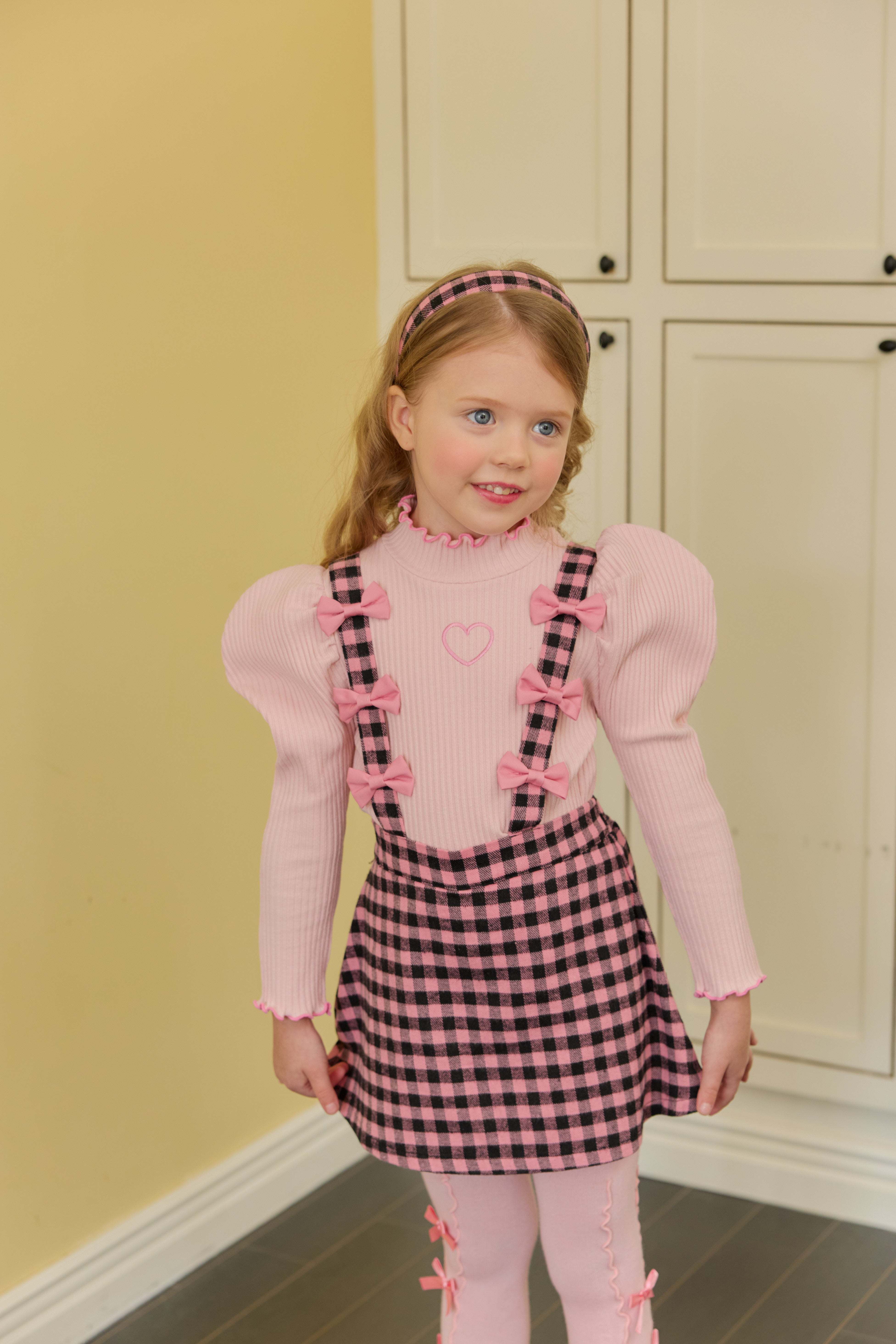 [ALITTLE] heart puff pola T_Pink