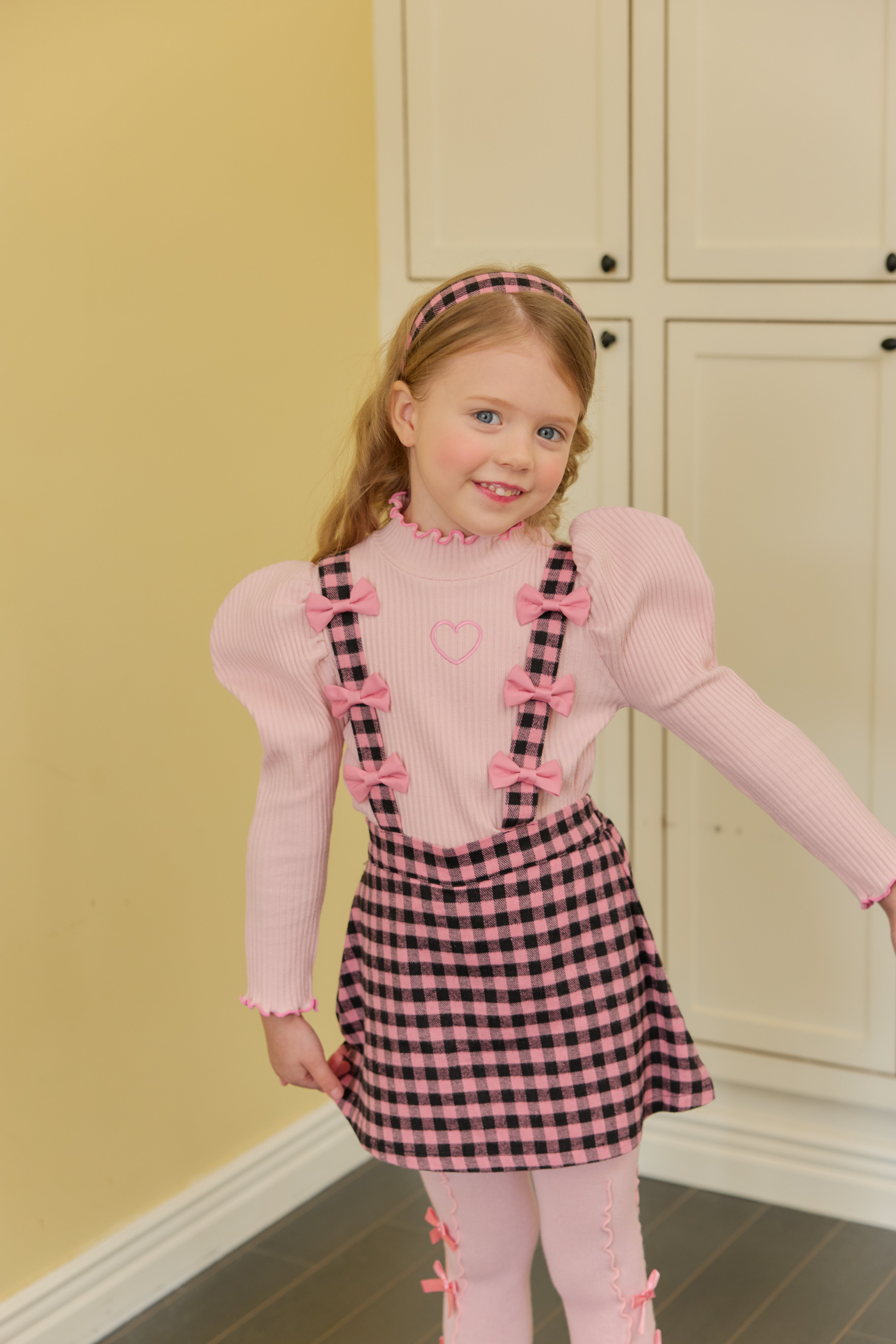 [ALITTLE] Ribbon skirt pants_Pink