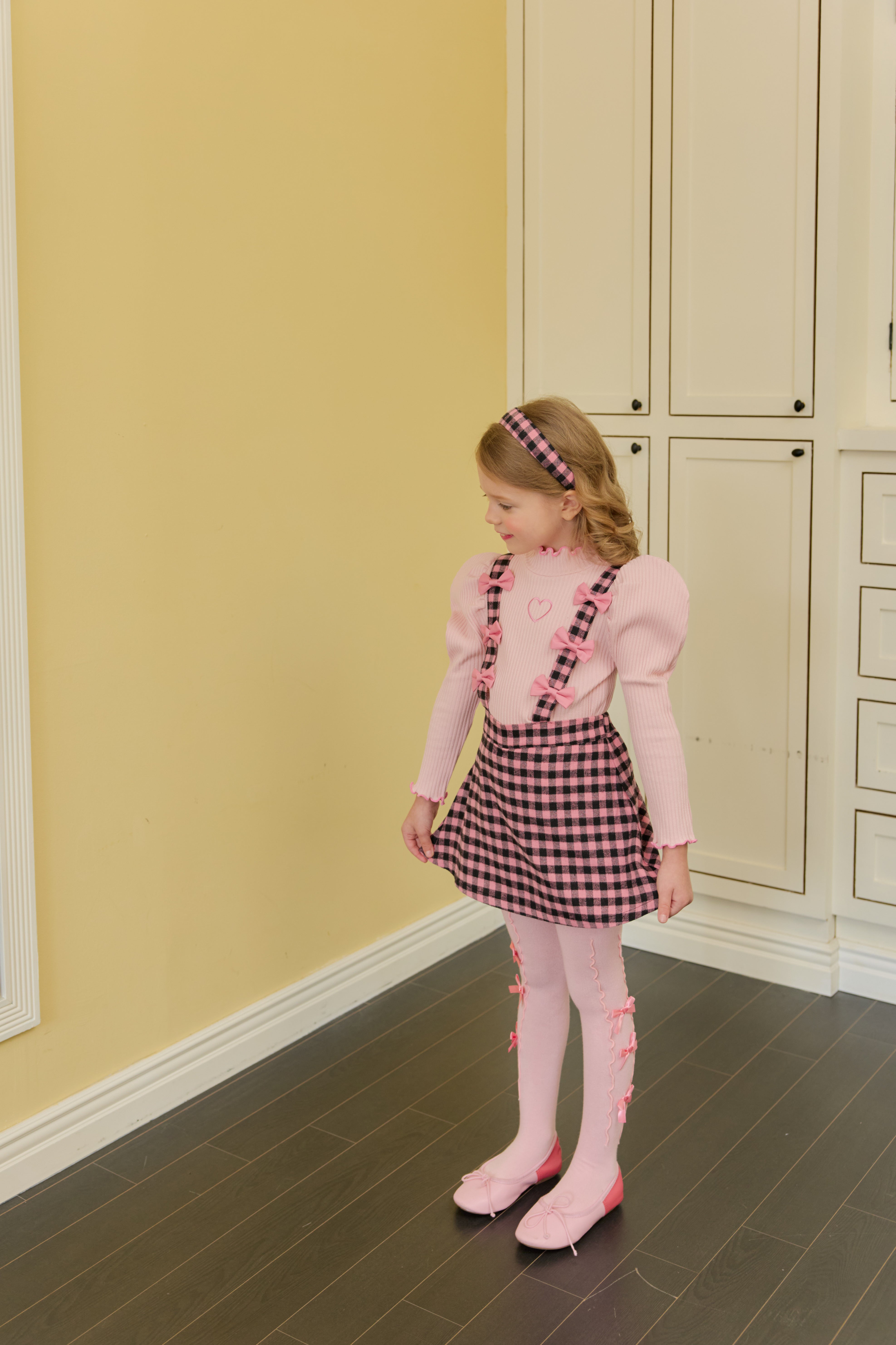 [ALITTLE] Ribbon skirt pants_Pink