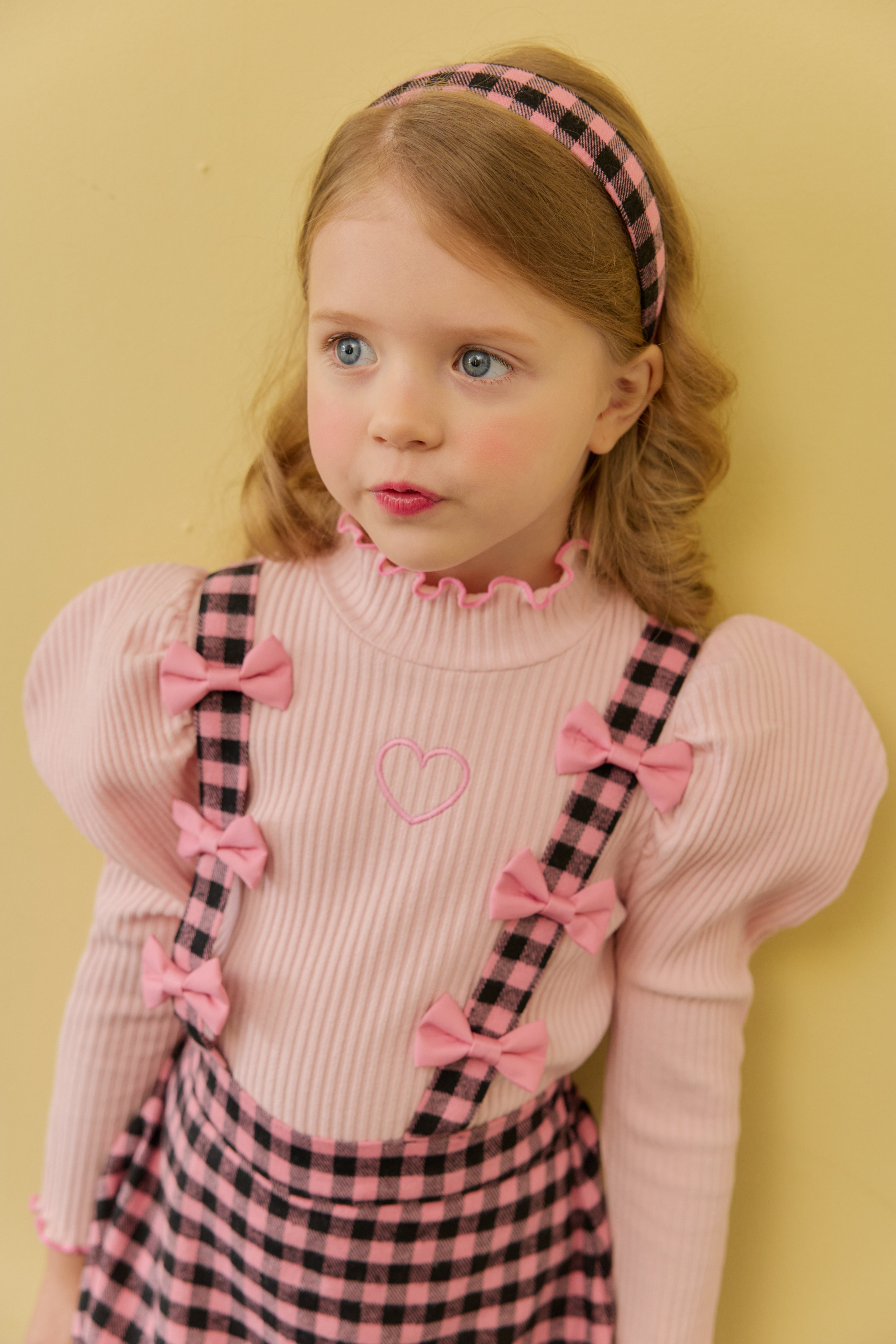 [ALITTLE] heart puff pola T_Pink