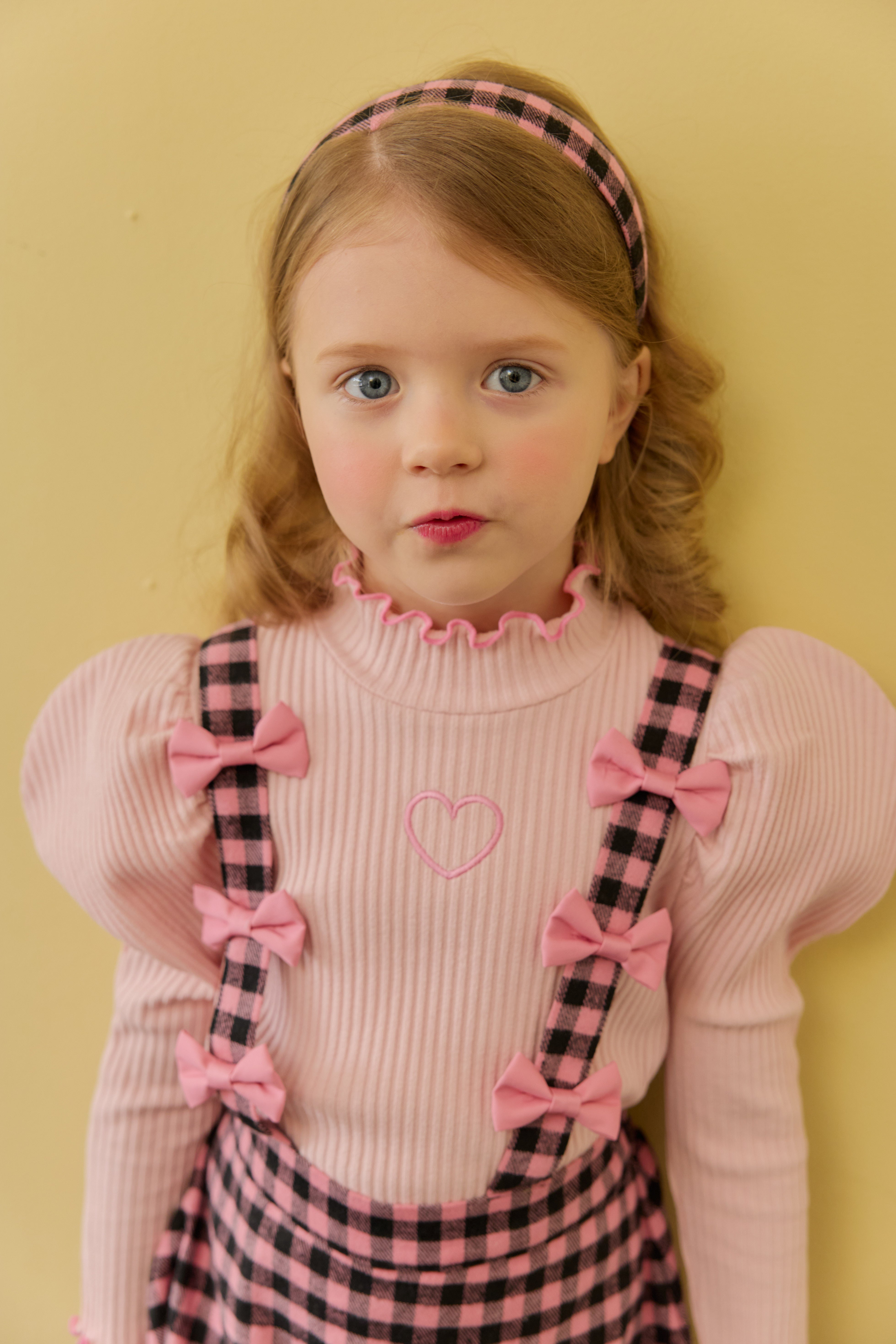 [ALITTLE] heart puff pola T_Pink