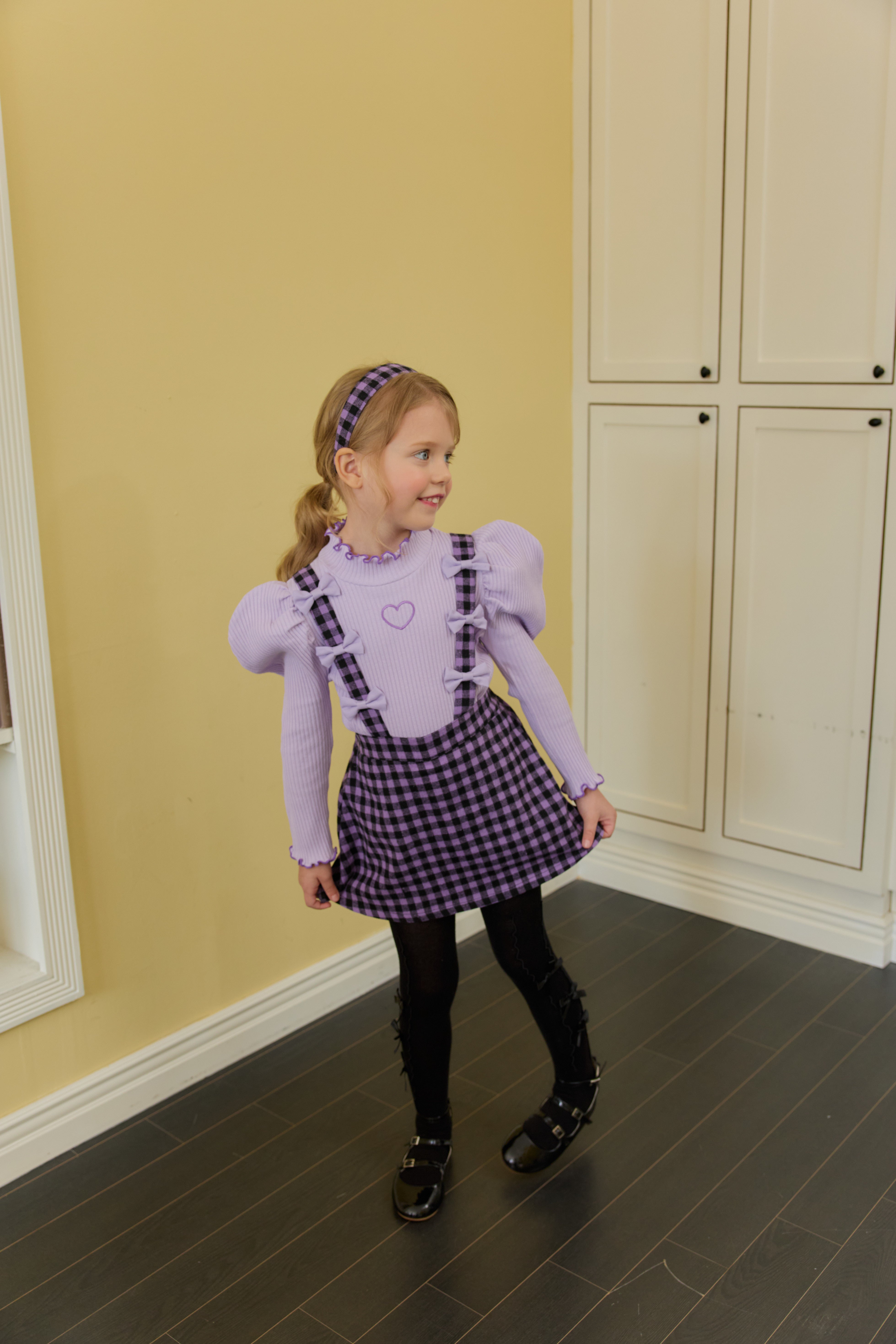 [ALITTLE] Ribbon skirt pants_Purple