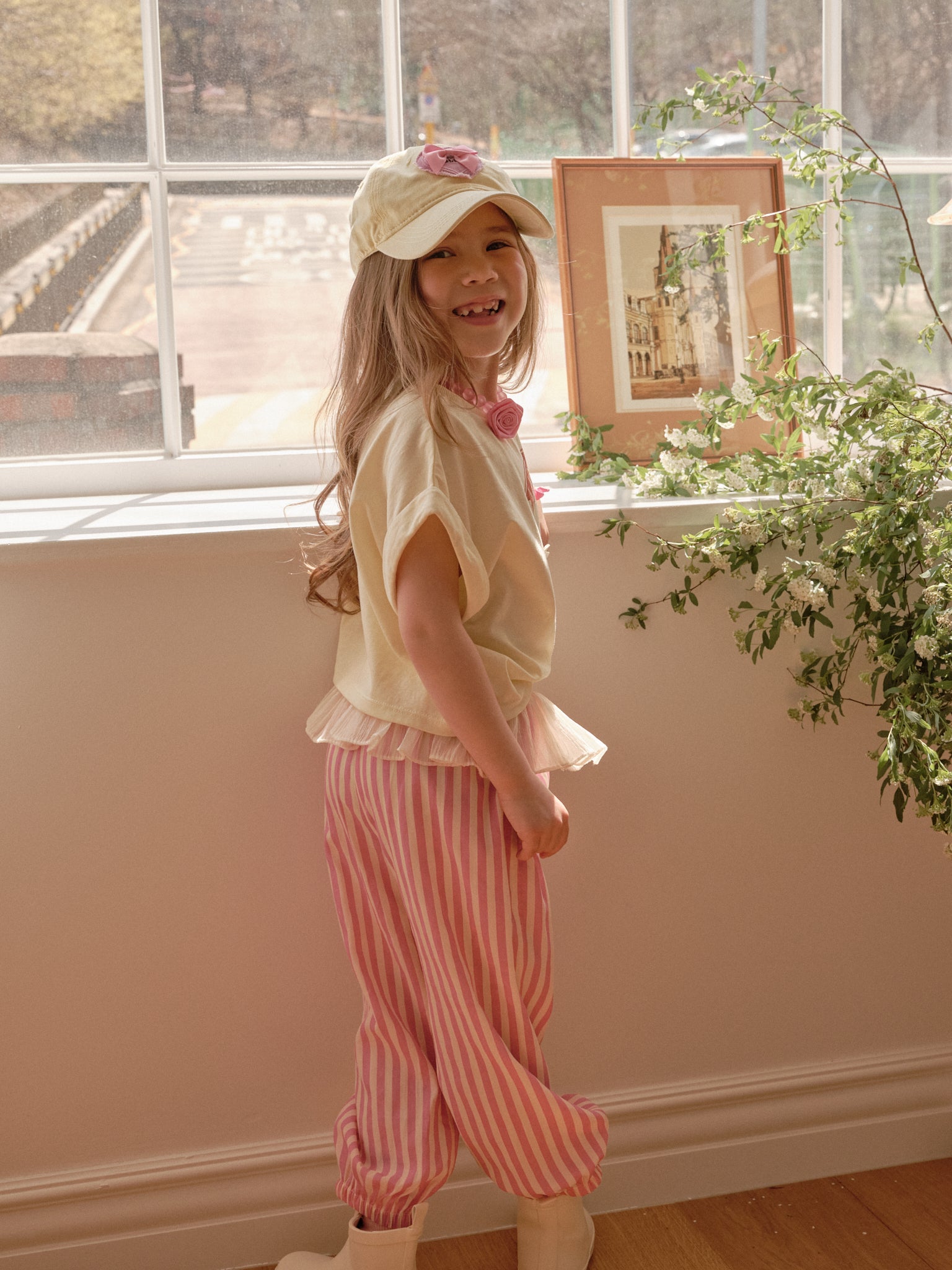 [mumu&baba] Stripe LongLong Pants _Pink