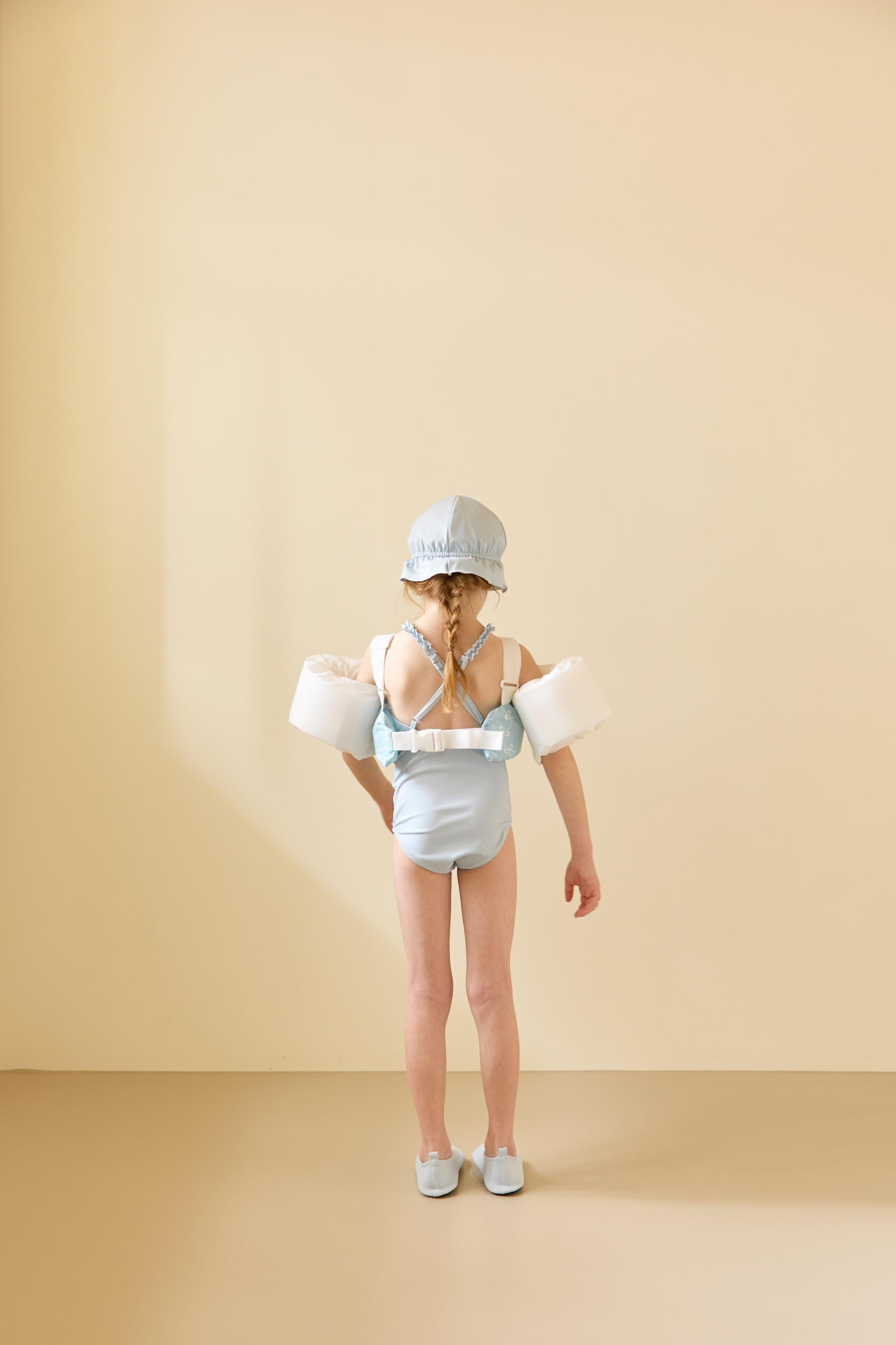 [NERIT] Shirring Swimsuit_Powder Blue