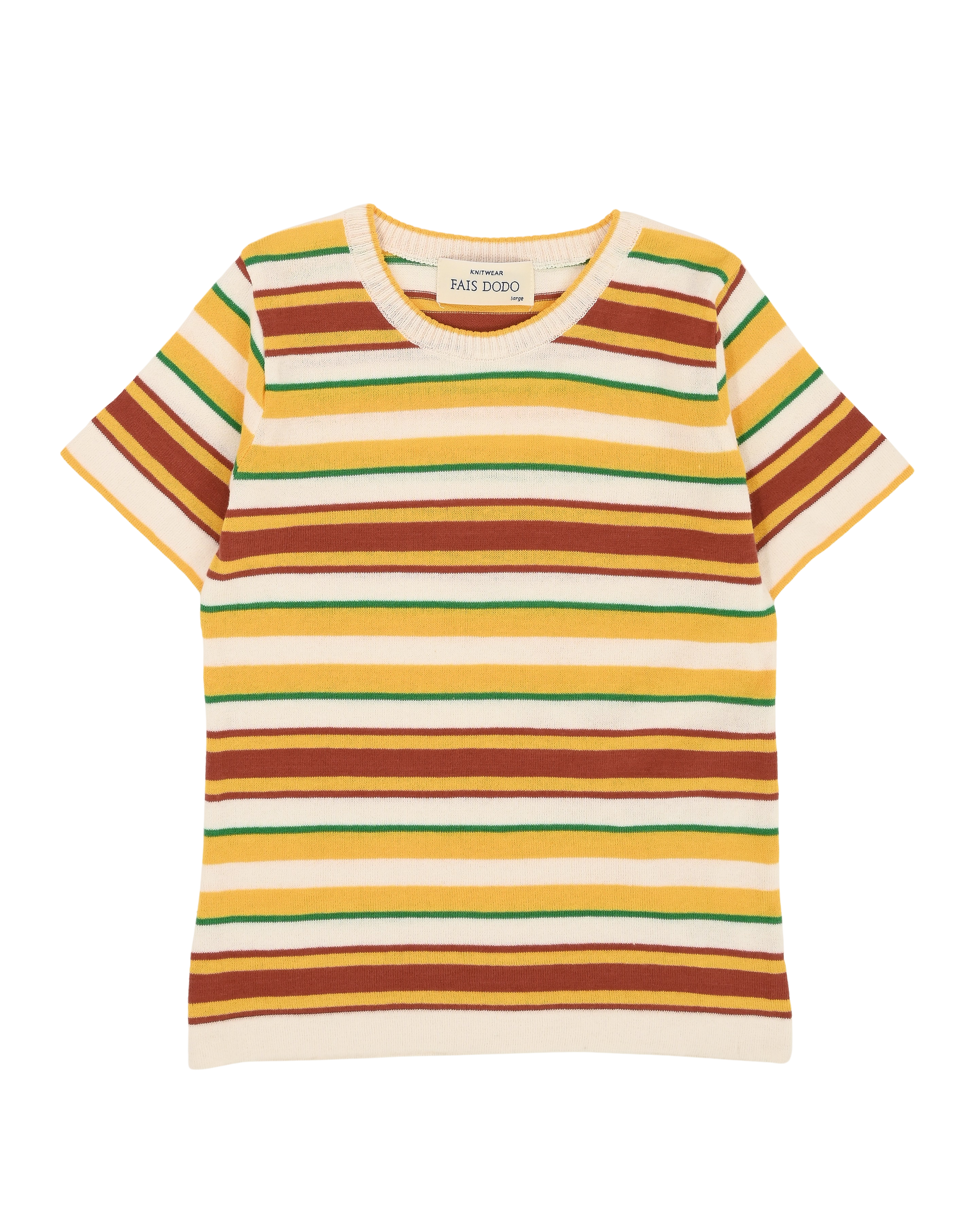 [fais dodo] Mer knit_Yellow&Brown
