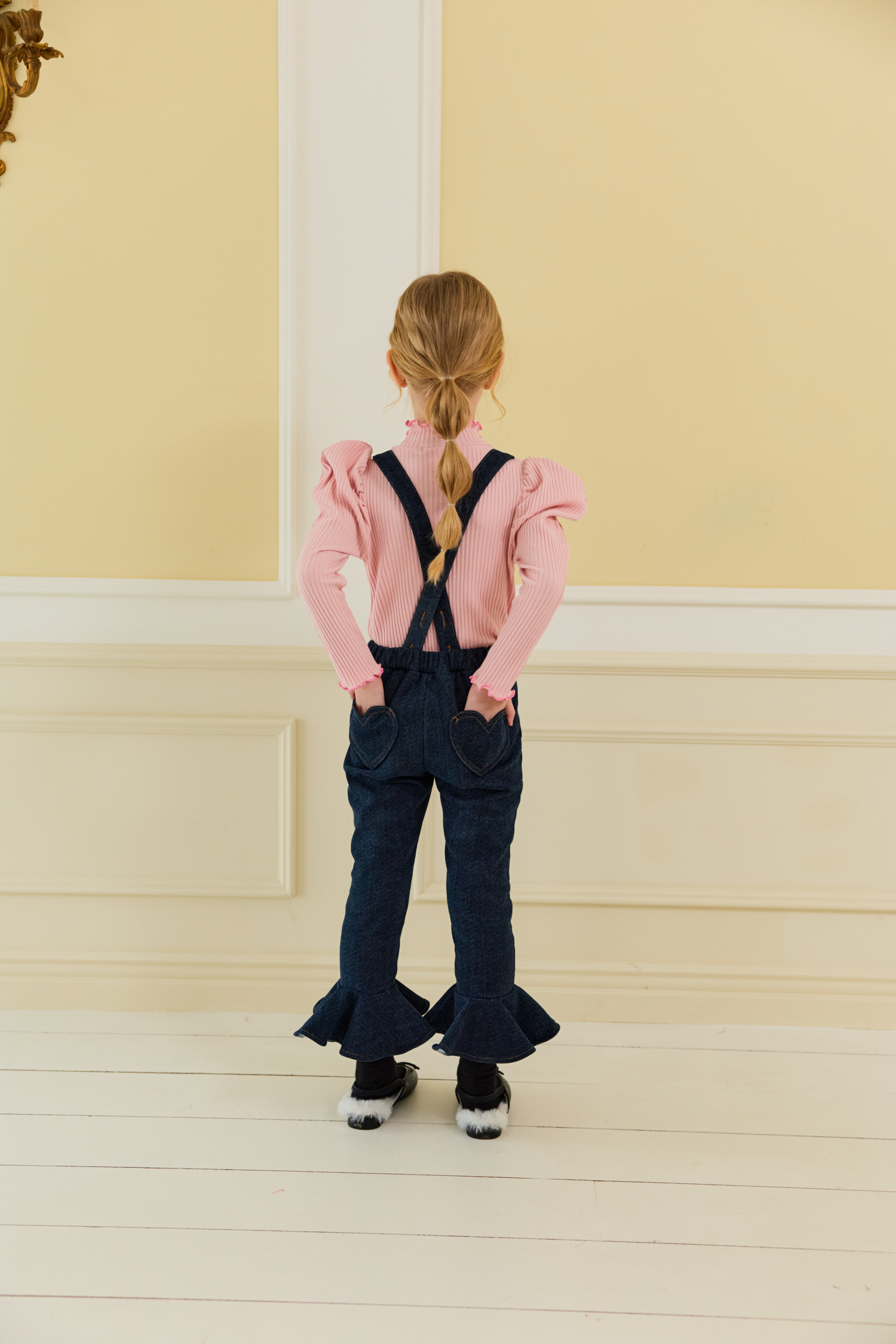 [ALITTLE] Winter twoway heart pocket frill pants_Denim