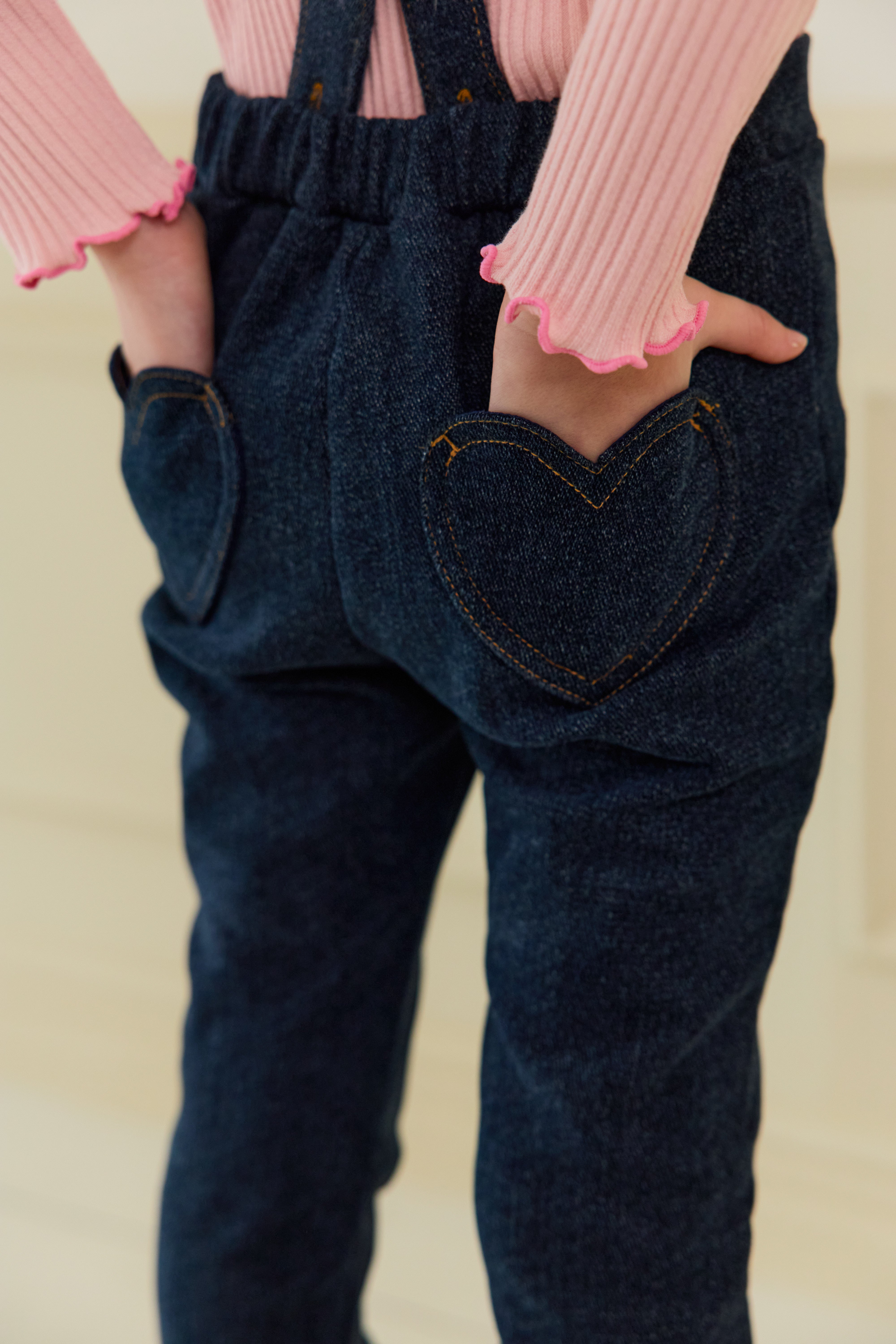 [ALITTLE] Winter twoway heart pocket frill pants_Denim