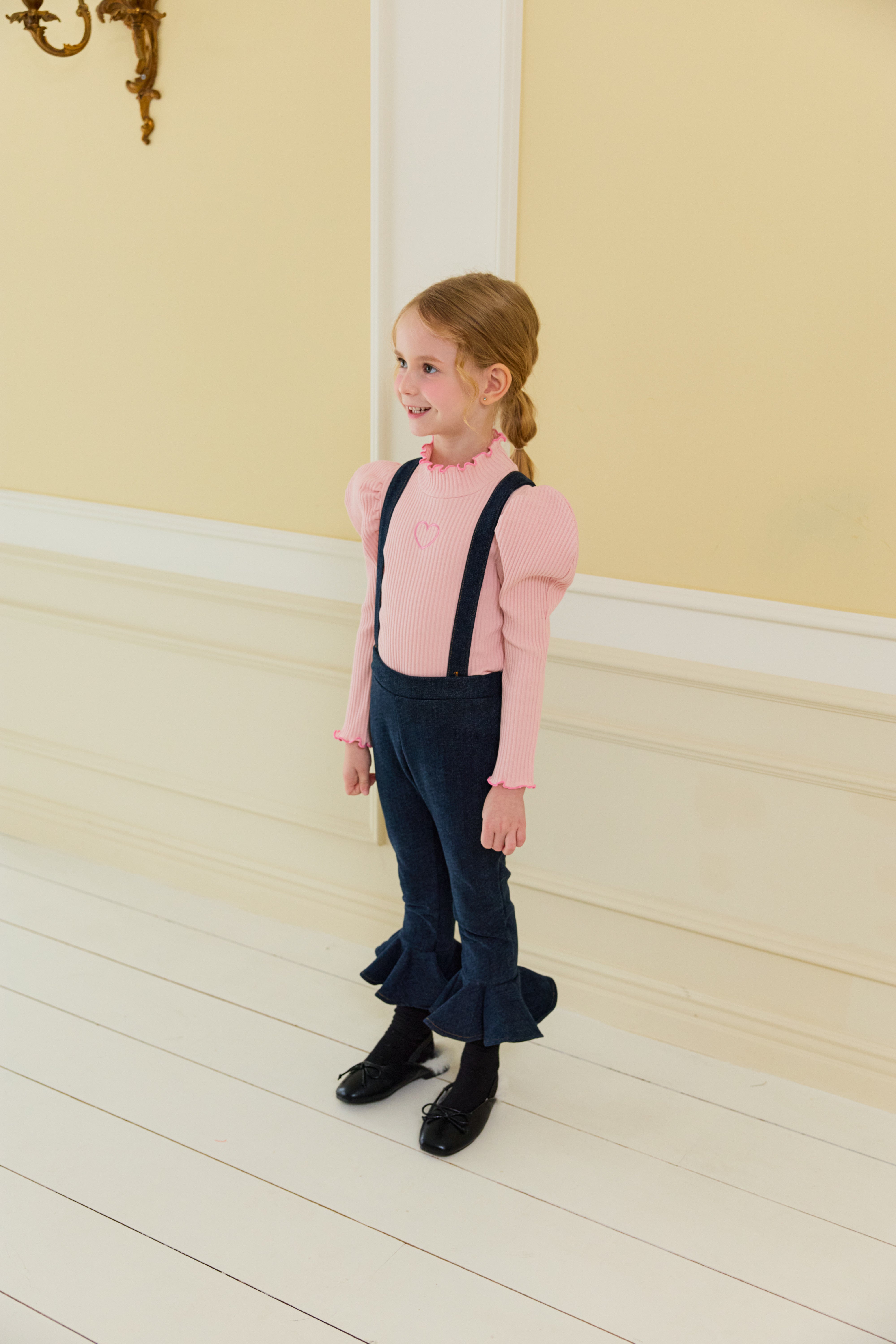 [ALITTLE] Winter twoway heart pocket frill pants_Denim