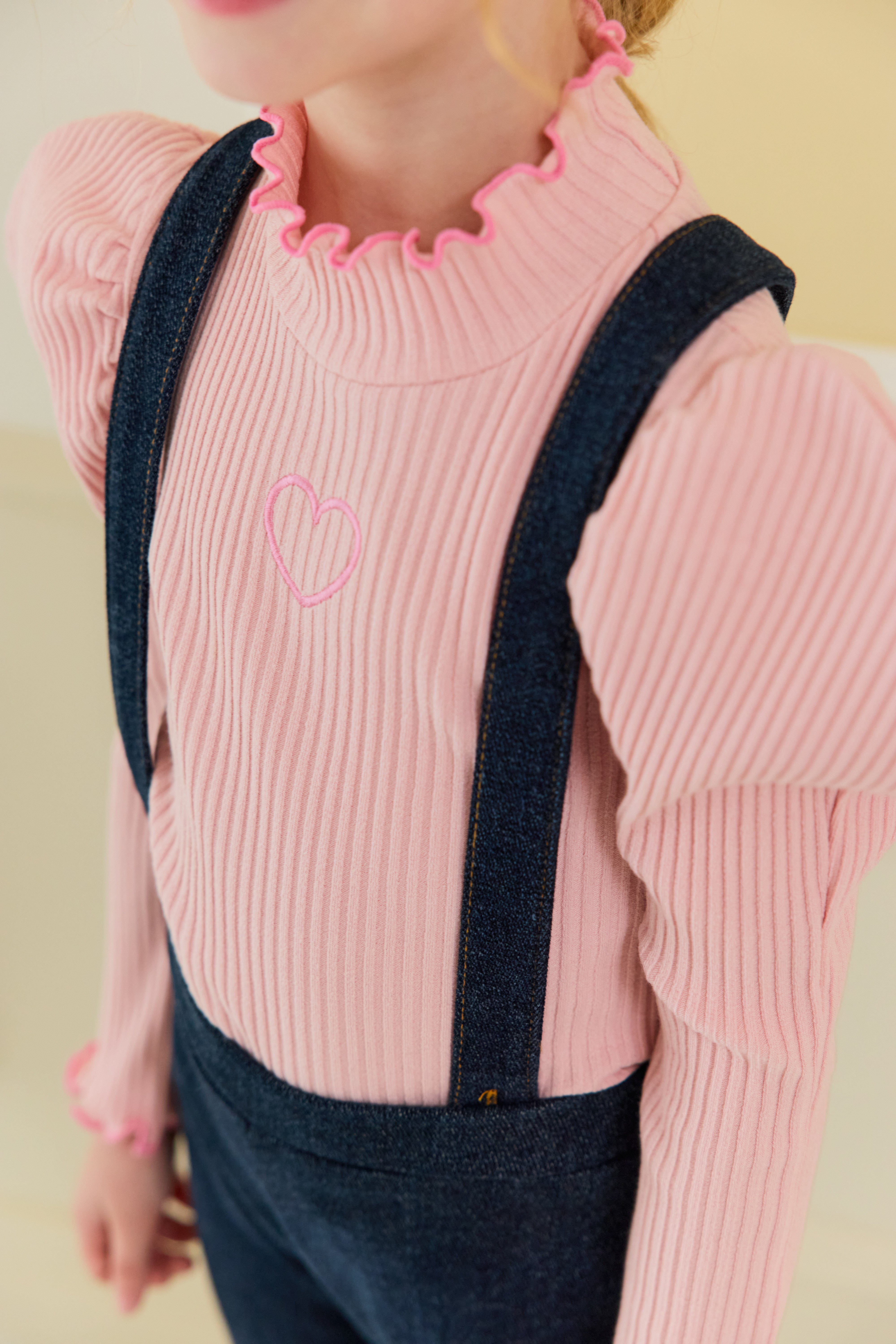 [ALITTLE] Winter twoway heart pocket frill pants_Denim