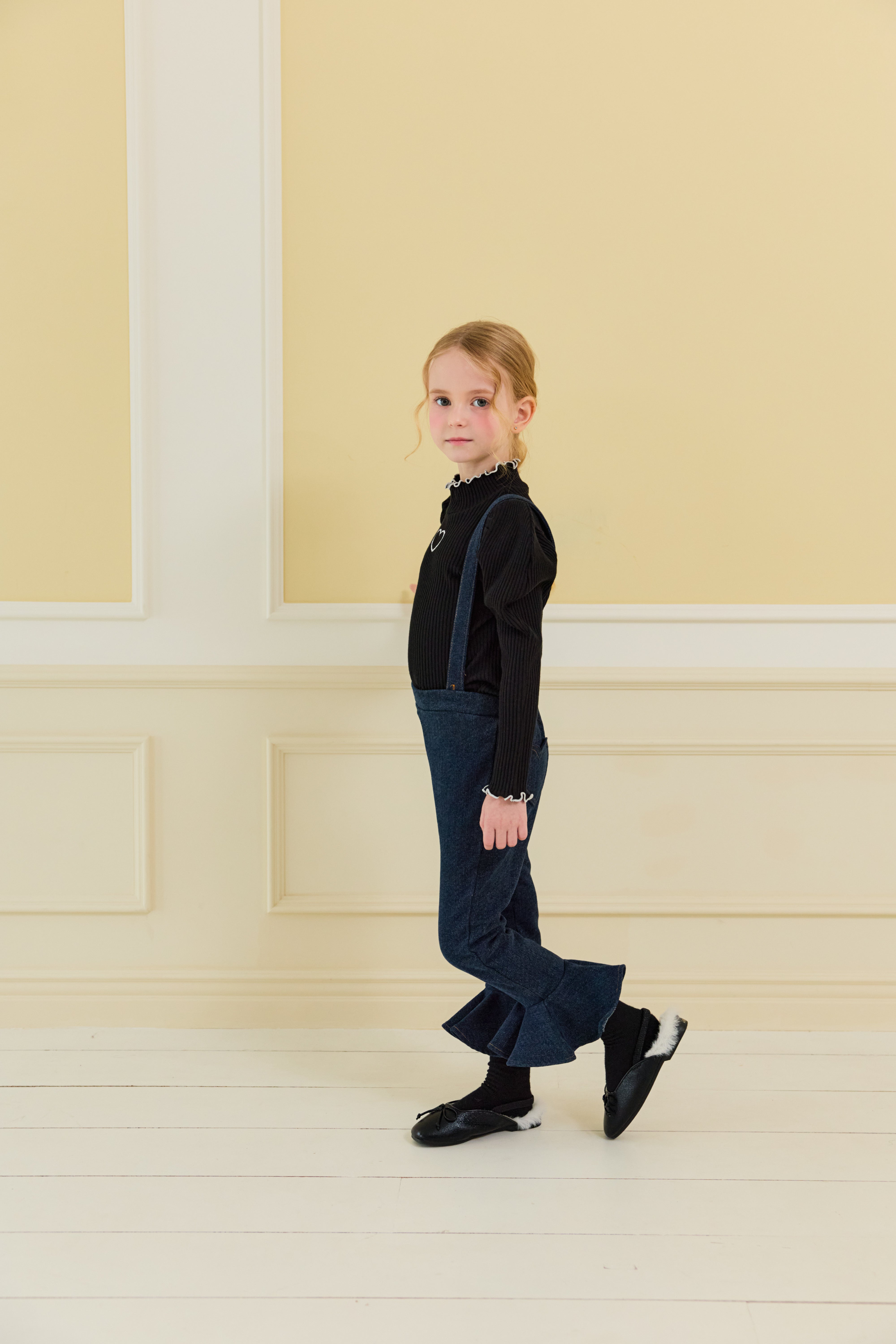 [ALITTLE] Winter twoway heart pocket frill pants_Denim