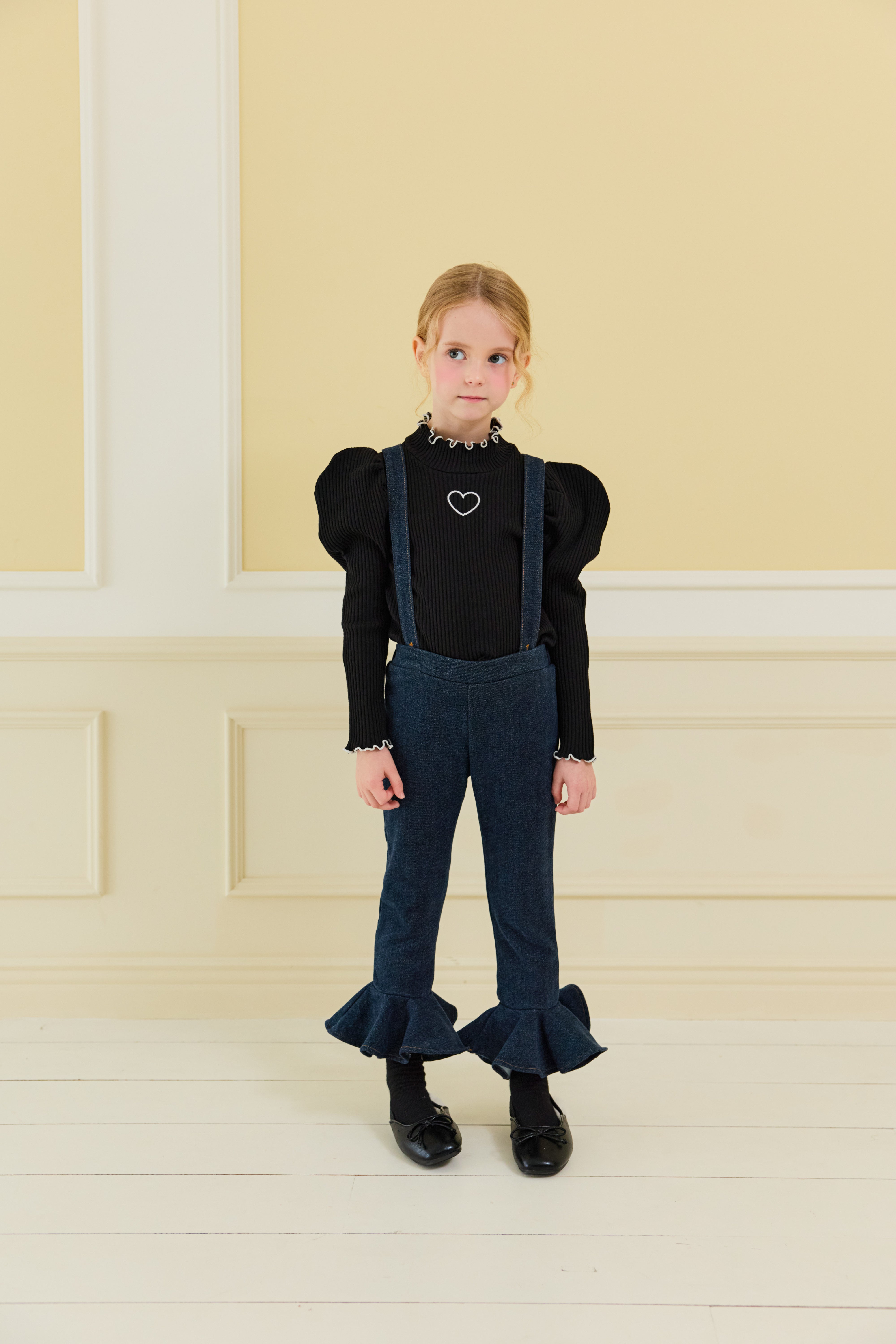 [ALITTLE] Winter twoway heart pocket frill pants_Denim