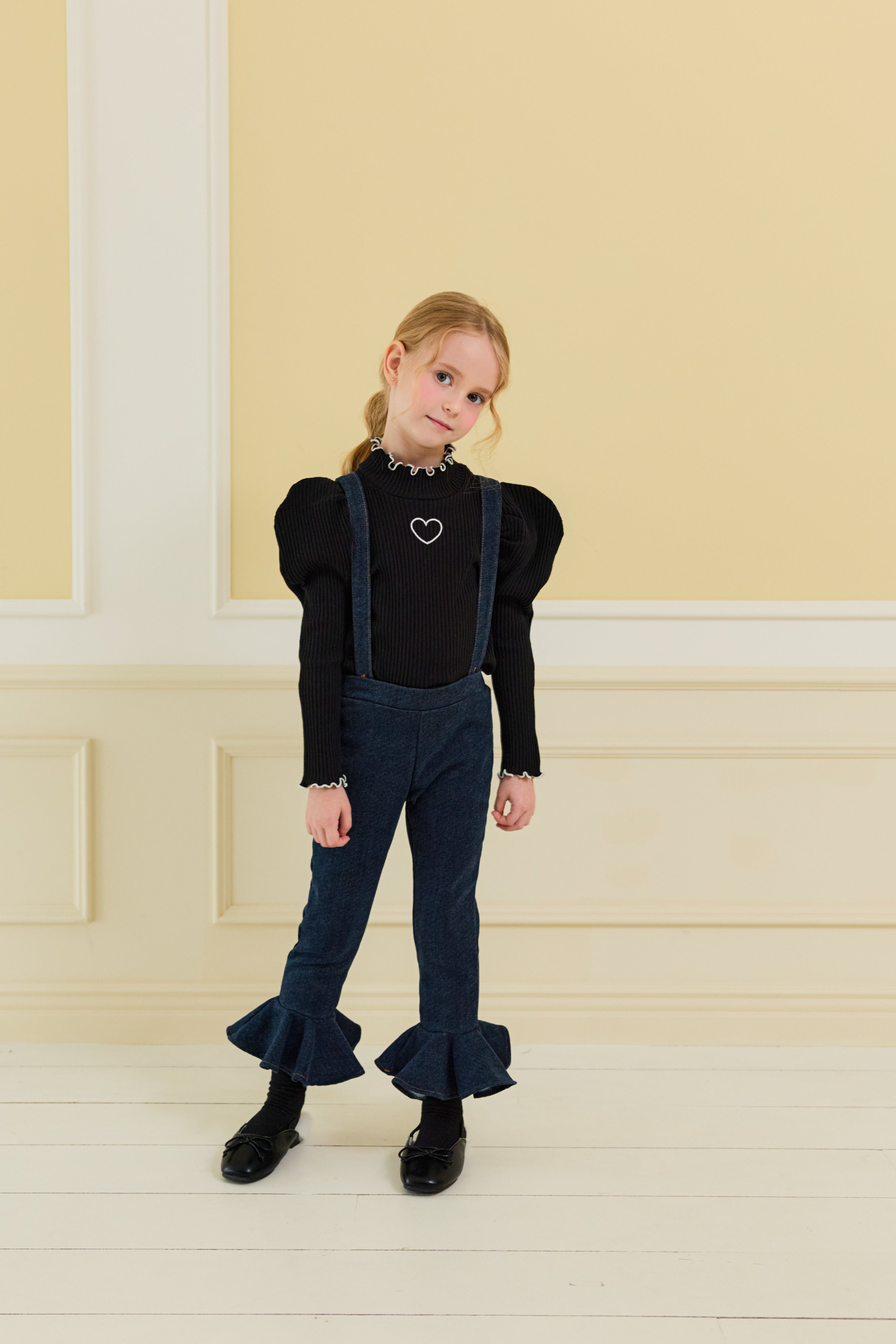 [ALITTLE] Winter twoway heart pocket frill pants_Denim