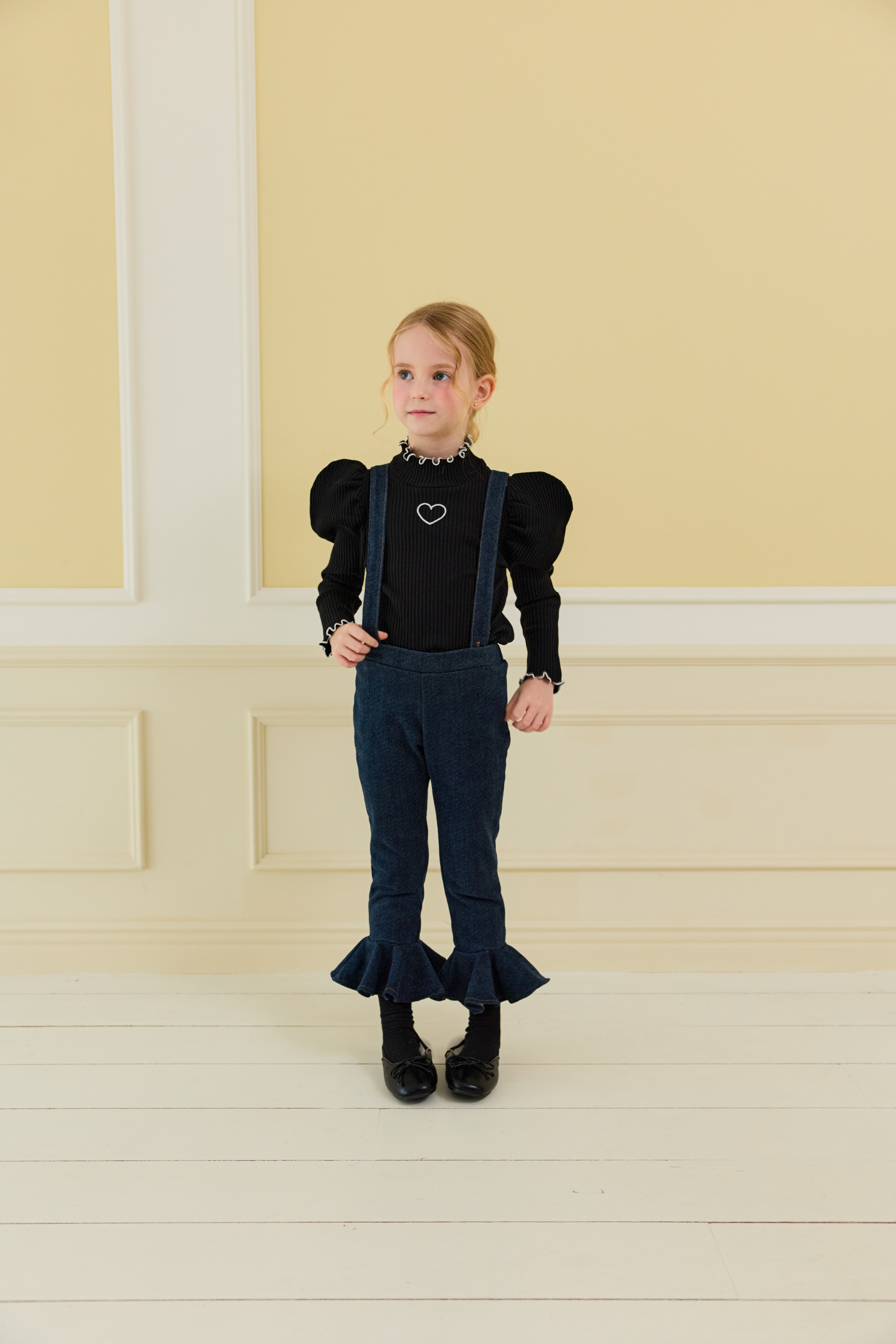 [ALITTLE] Winter twoway heart pocket frill pants_Denim