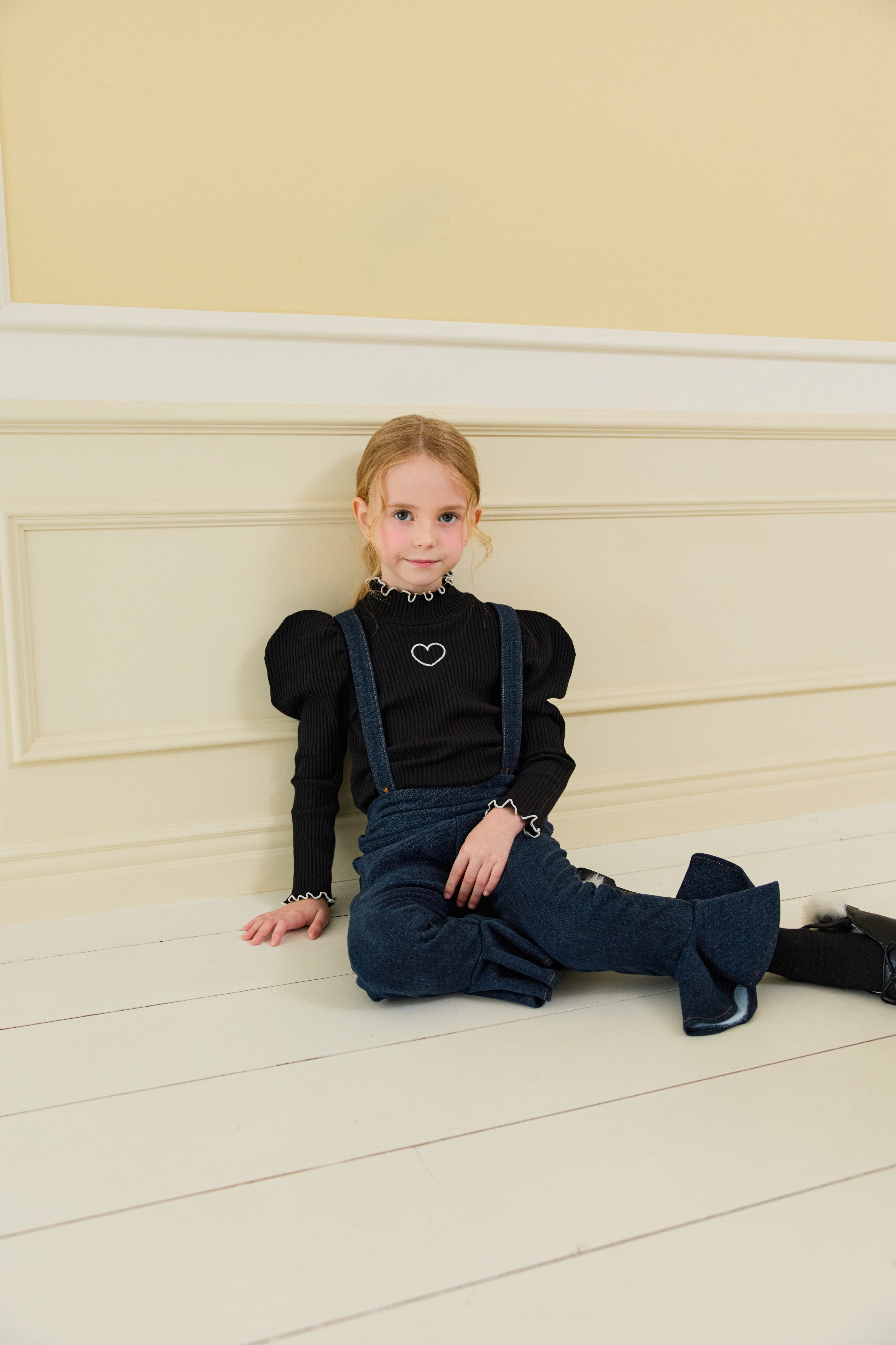 [ALITTLE] Winter twoway heart pocket frill pants_Denim