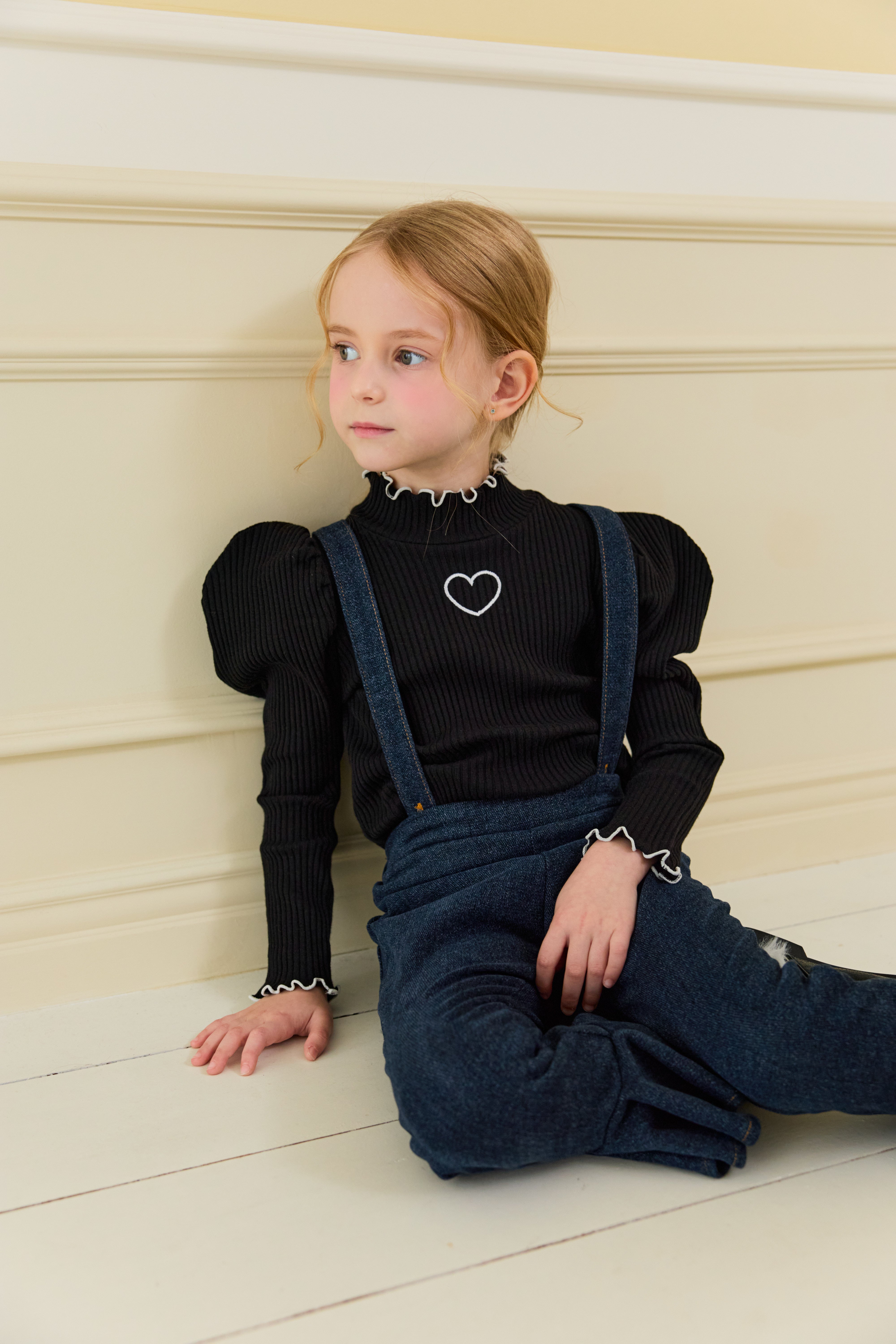 [ALITTLE] Winter twoway heart pocket frill pants_Denim