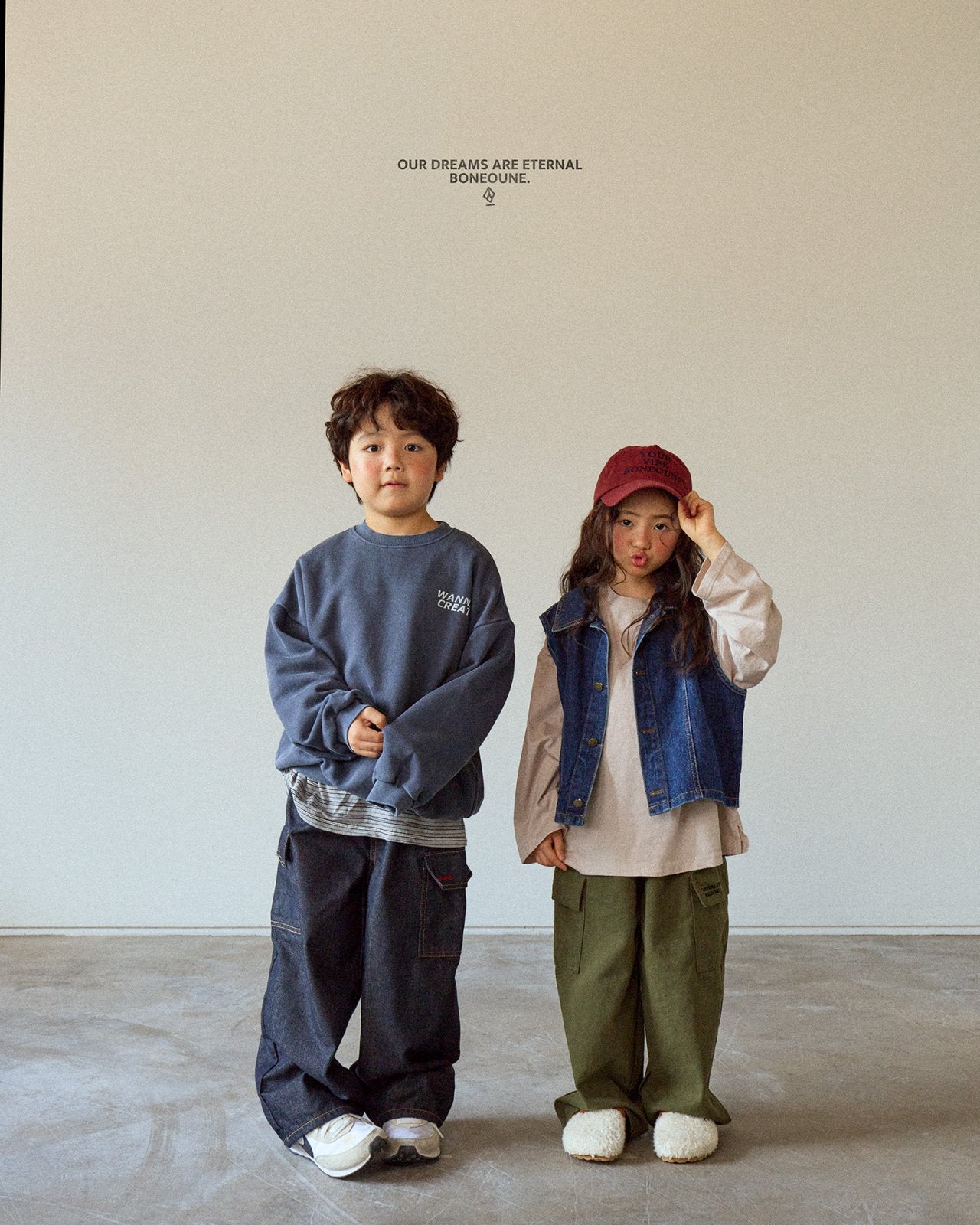 [BONEOUNE] Cotton Cargo Pants_2colors