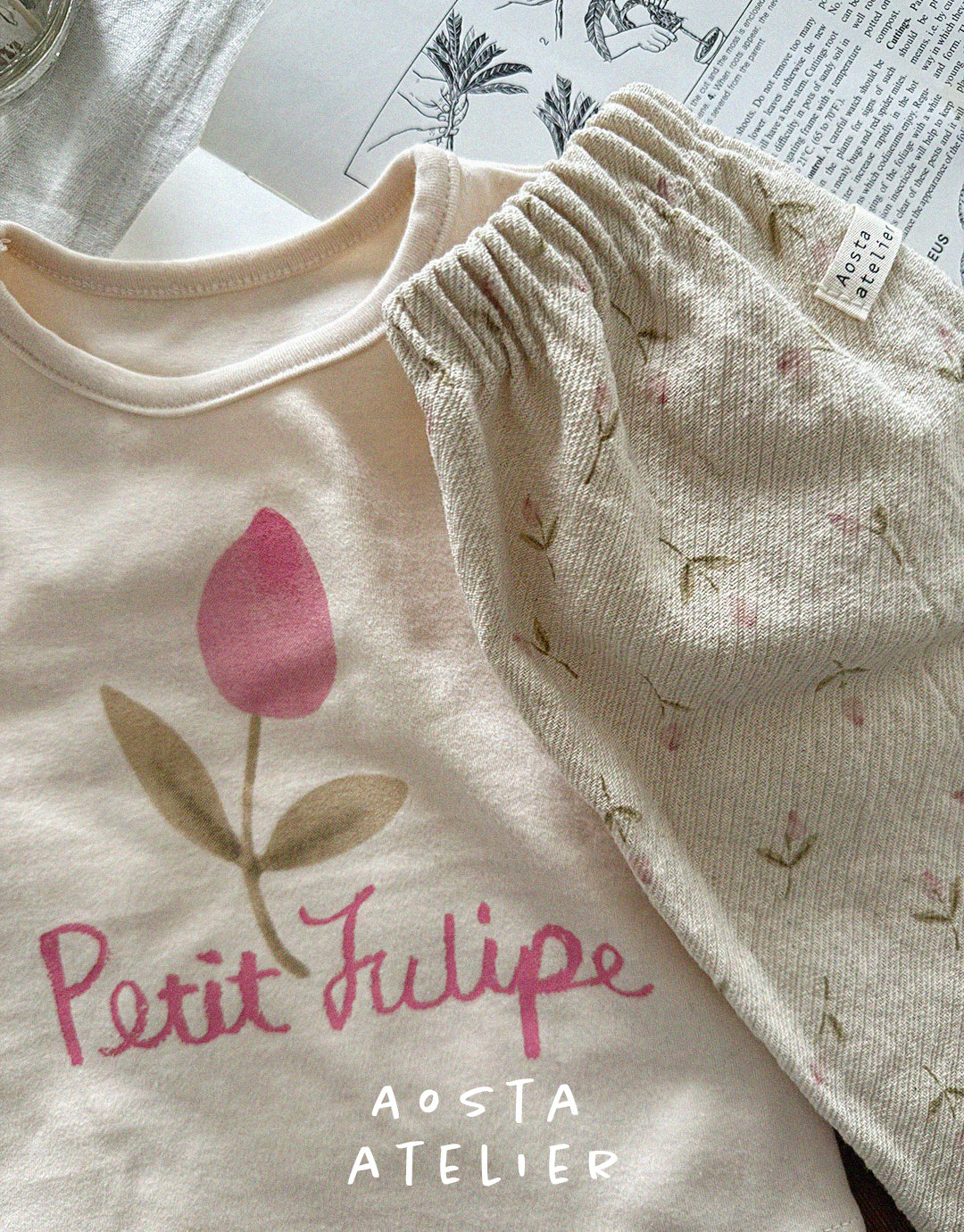 [AOSTA] Flip Puff T-shirt_Tulip