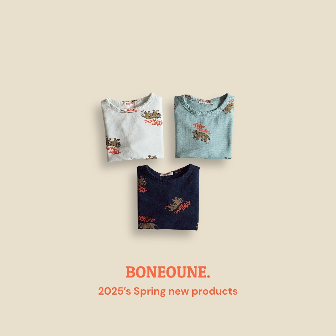 [BONEOUNE] Tiger Single T-shirt_3colors