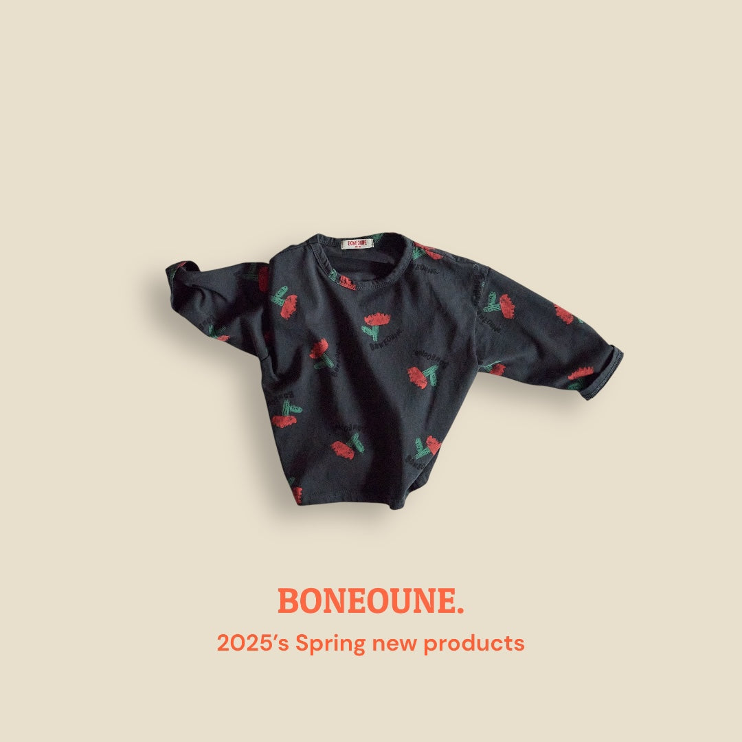 [BONEOUNE] Skech Flower Single T-shirt_3colors