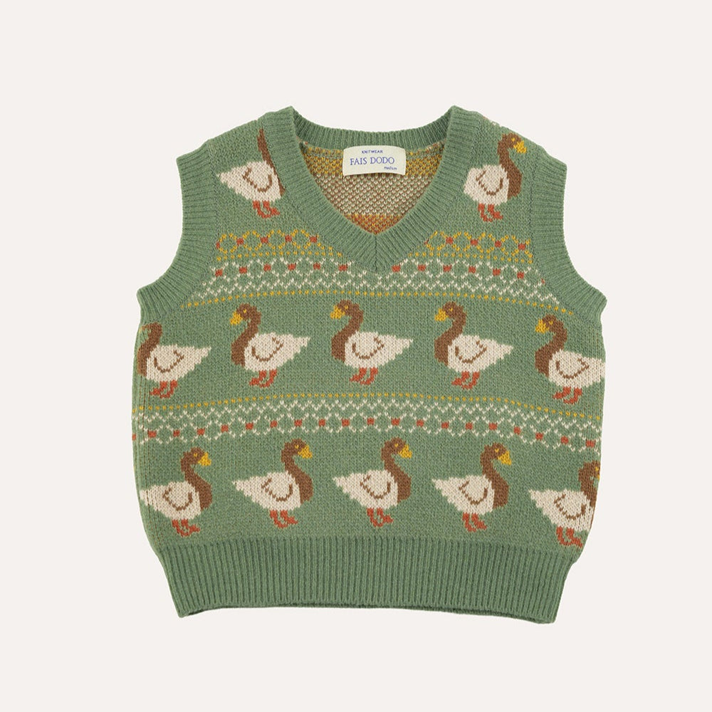[fais dodo] Lolo knit vest_Soft mint