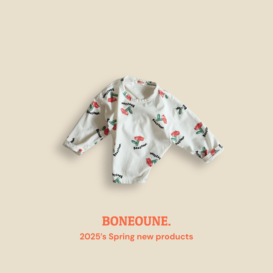 [BONEOUNE] Skech Flower Single T-shirt_3colors