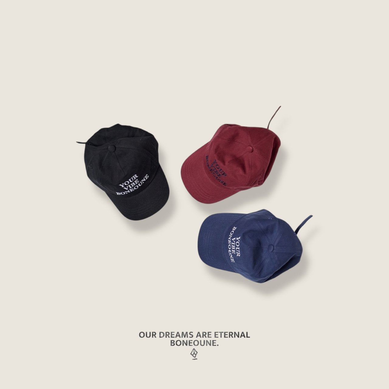 [BONEOUNE] Your Vibe Ball Cap_3Colors