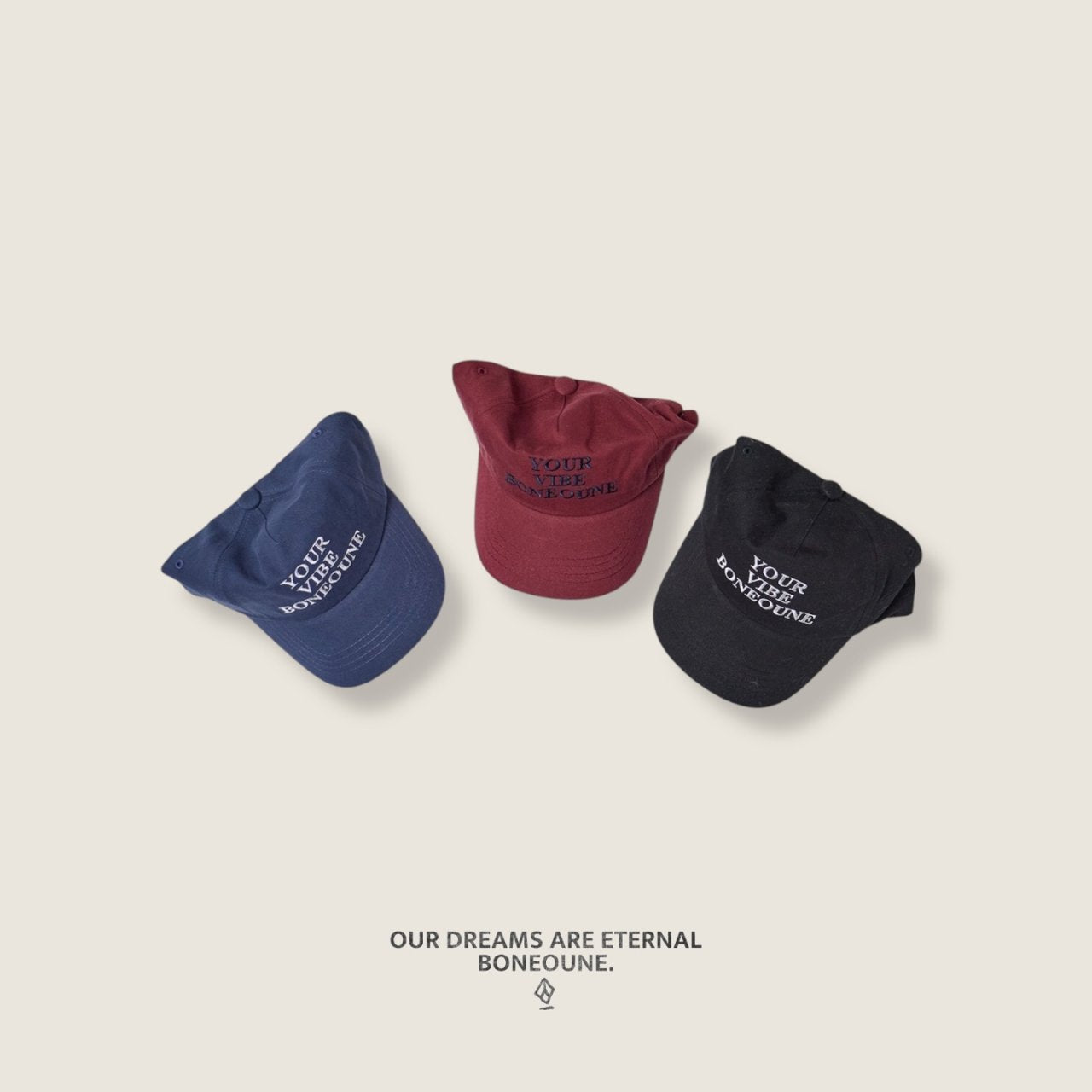 [BONEOUNE] Your Vibe Ball Cap_3Colors