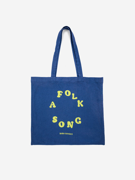[BOBO CHOSE] A Folk Song blue tote bag ref Individual_navy blue