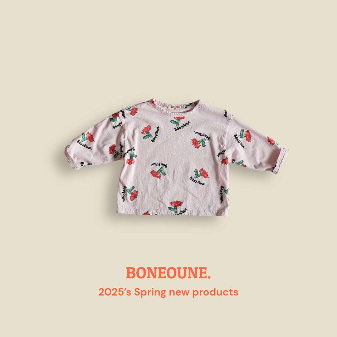 [BONEOUNE] Skech Flower Single T-shirt_3colors