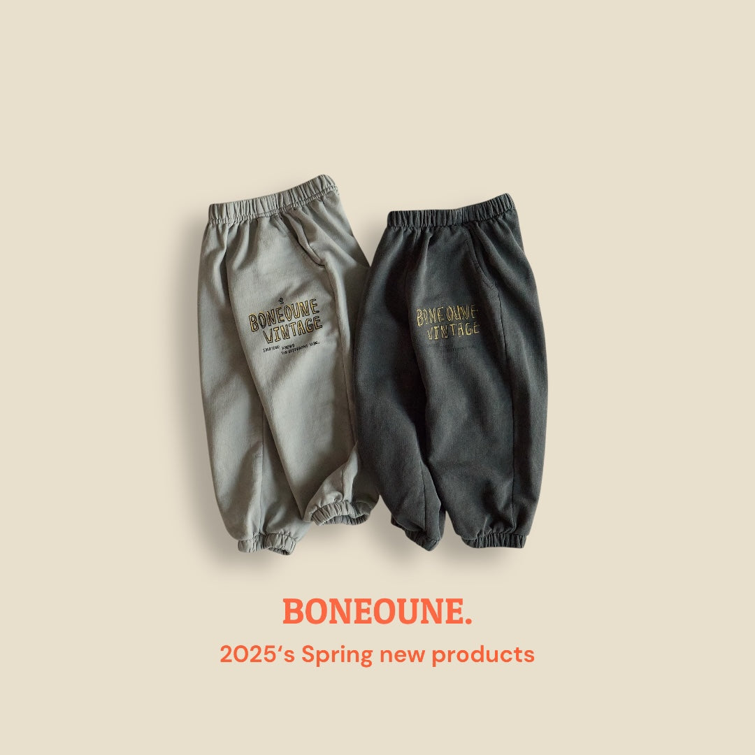 [BONEOUNE] Vintage Pigment Jogger Pants_2colors