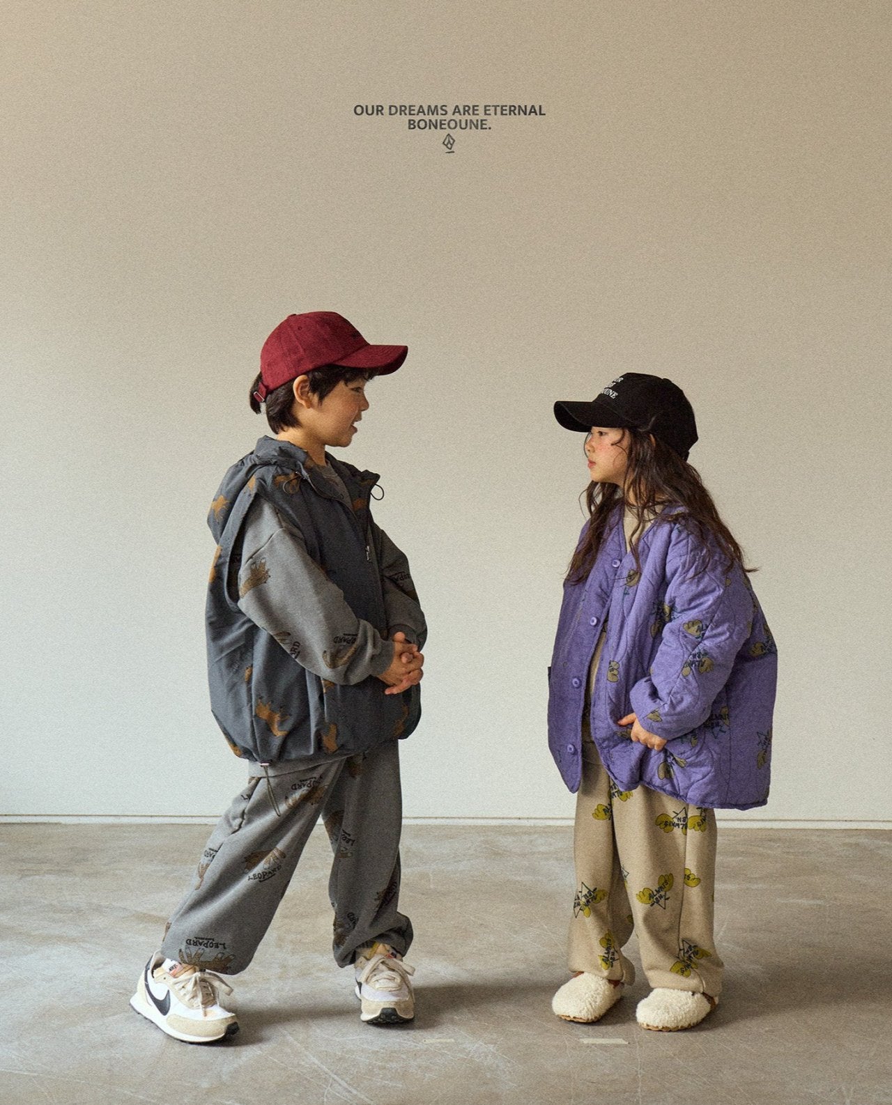 [BONEOUNE] Two-Flower Quilted Overlap Jacket_Purple