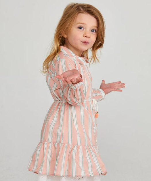 [Choco.el] Peach Stripe Dress_Peach