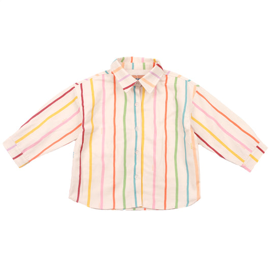 [LOVETTE] Colorful Stripe Shirts _Ivory