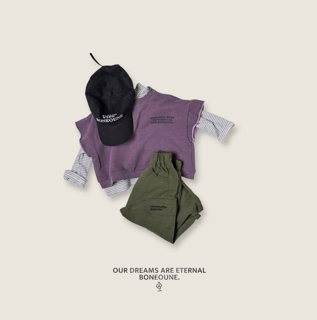 [BONEOUNE] Striped Turtleneck T-shirt_2colors