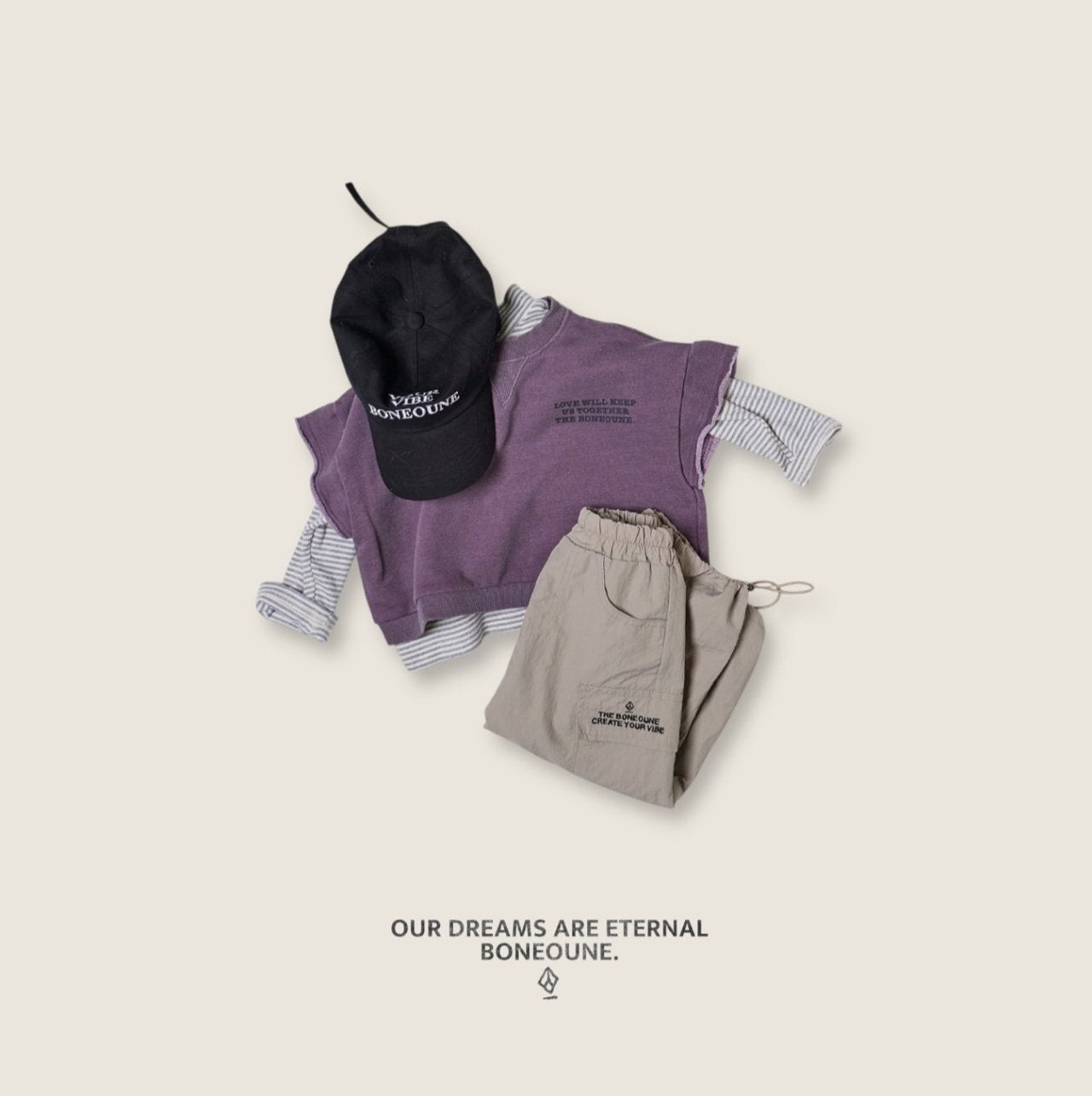 [BONEOUNE] Striped Turtleneck T-shirt_2colors