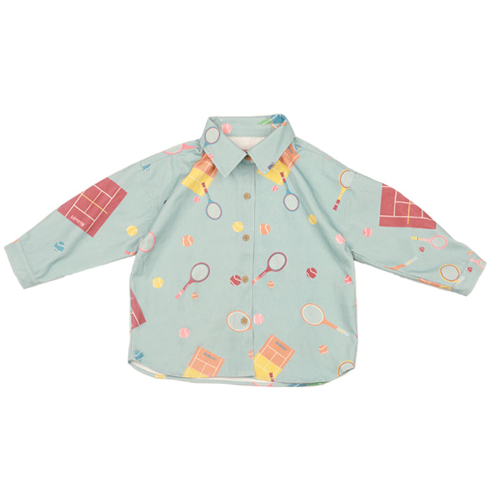 [LOVETTE] Tennis Printed Shirt_Blue