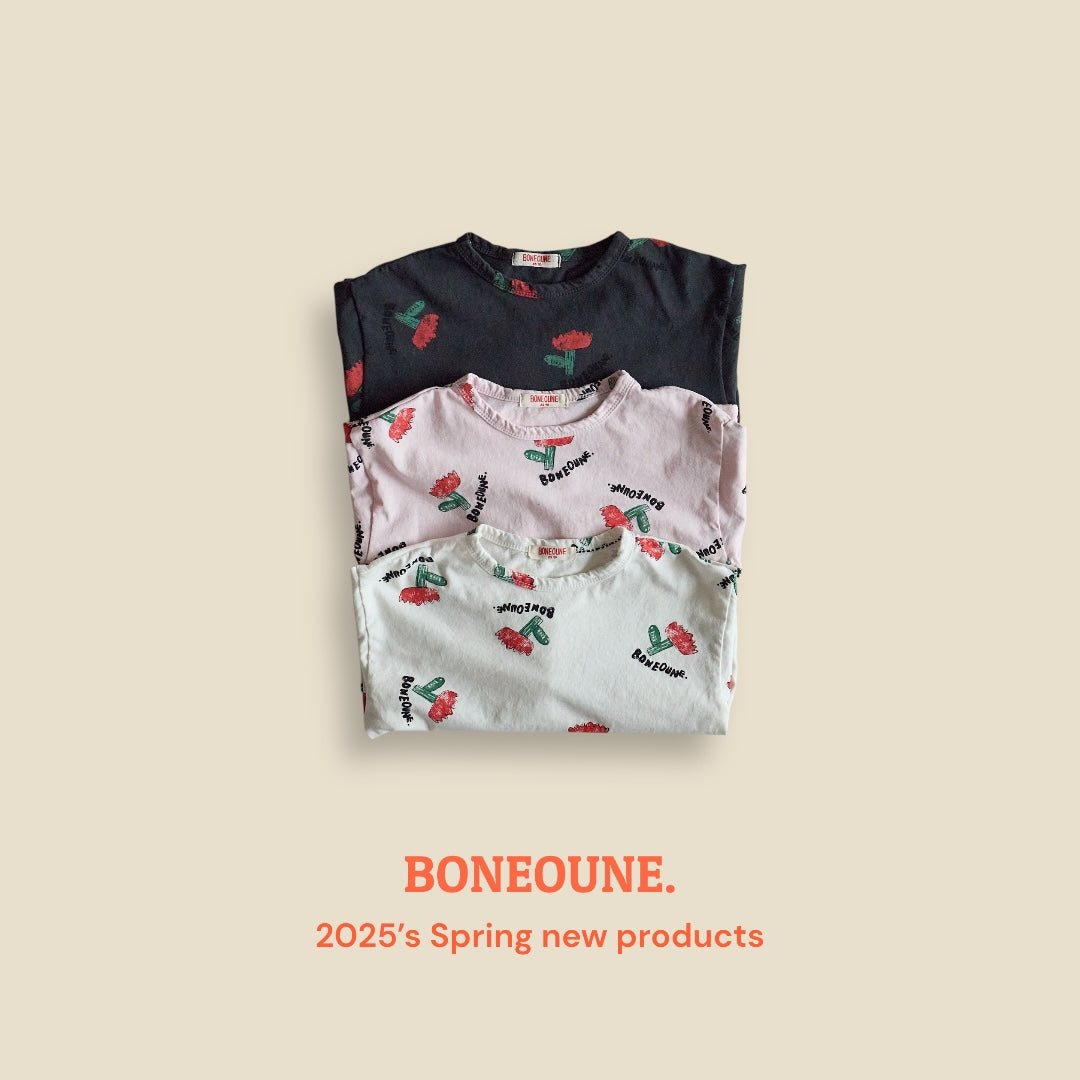 [BONEOUNE] Skech Flower Single T-shirt_3colors