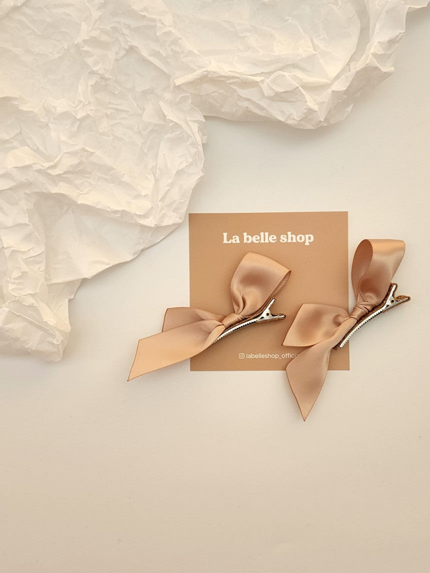 [La Belle] V-Ribbon Hairpin Set_5colors