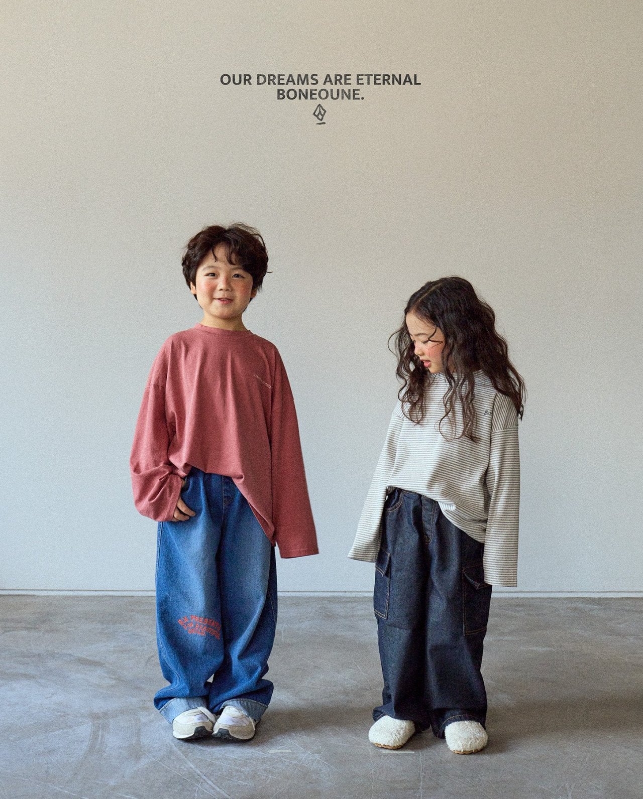 [BONEOUNE] Pigment Loose Slit T-shirt_3colors