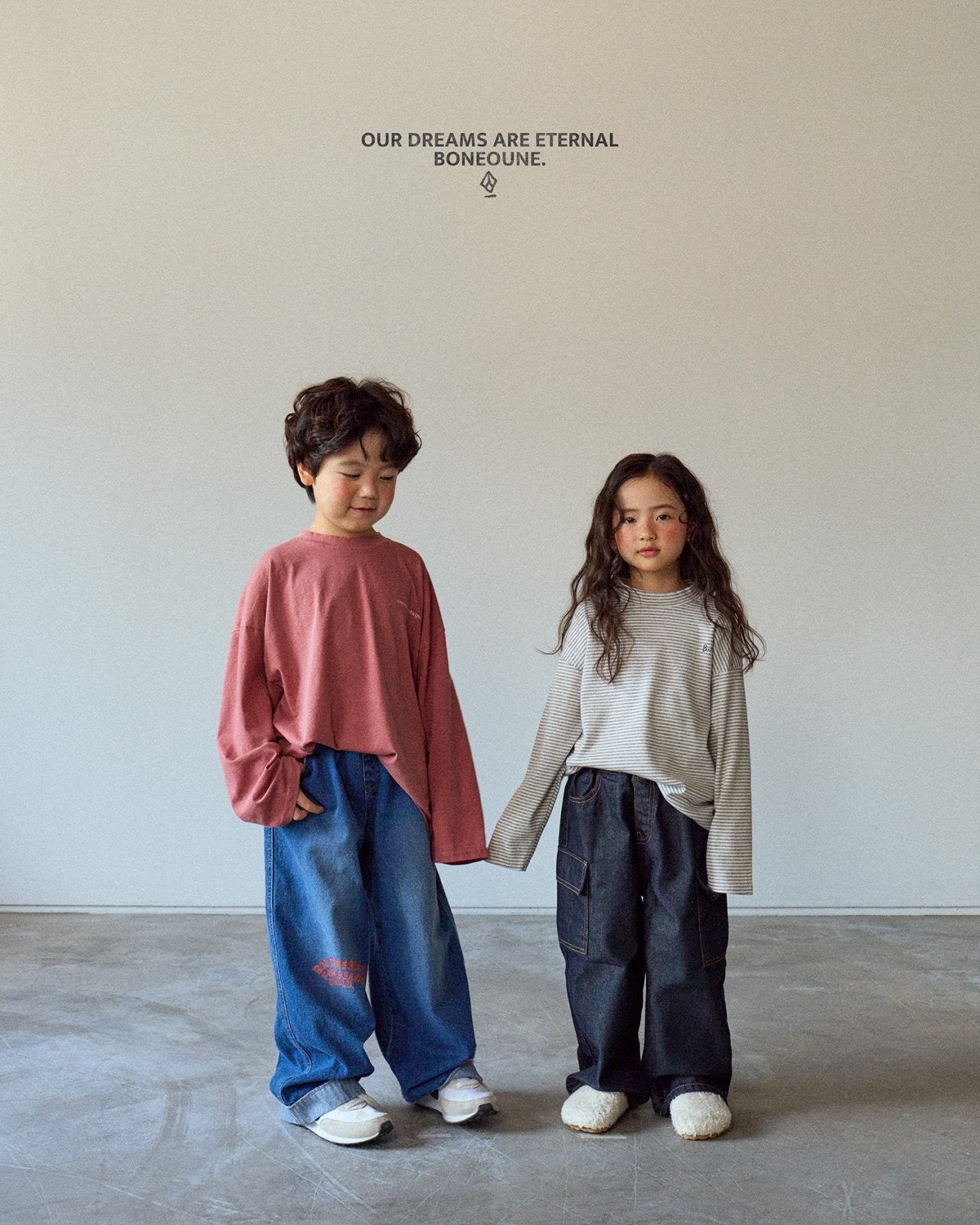 [BONEOUNE] Roll-Up Denim Pants_Denim