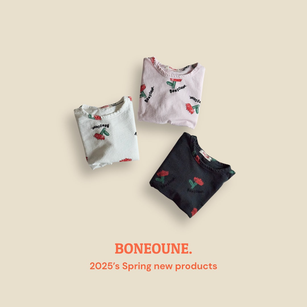 [BONEOUNE] Skech Flower Single T-shirt_3colors