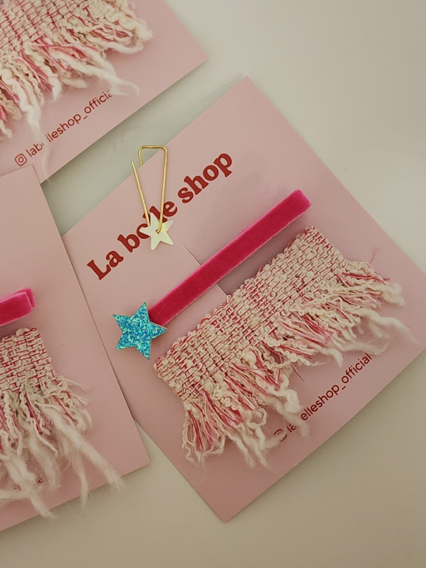 [La Belle] Pink Gerbera Hairpin Set